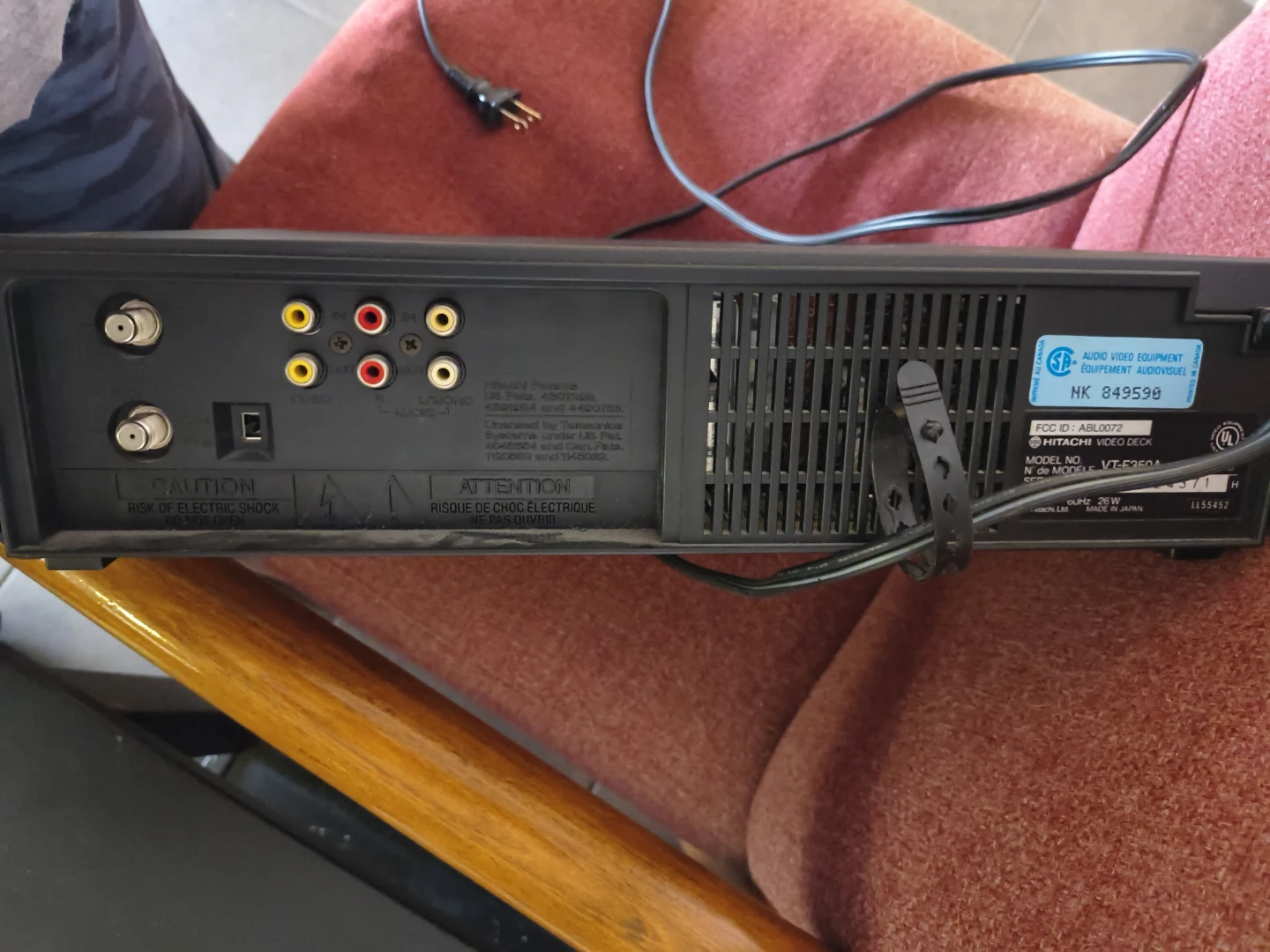 Hitachi VT-F350A VHS Video Deck - photo 5