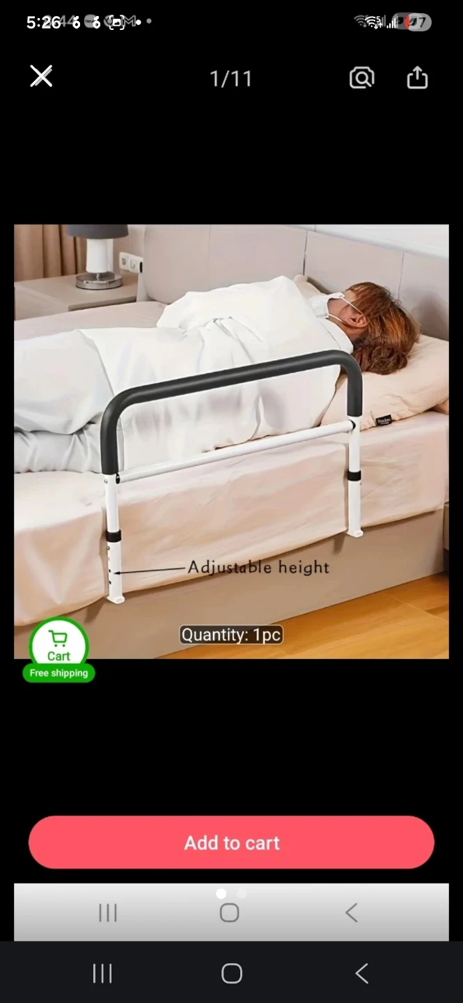 Adjustable Bed Safety Rail