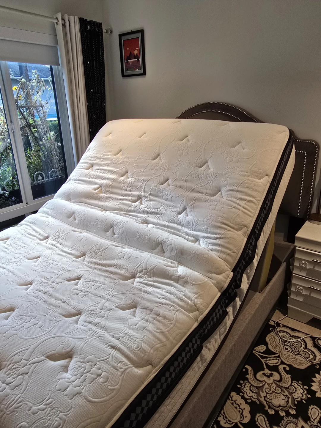 Adjustable Bed with Upholstered Headboard - photo 2