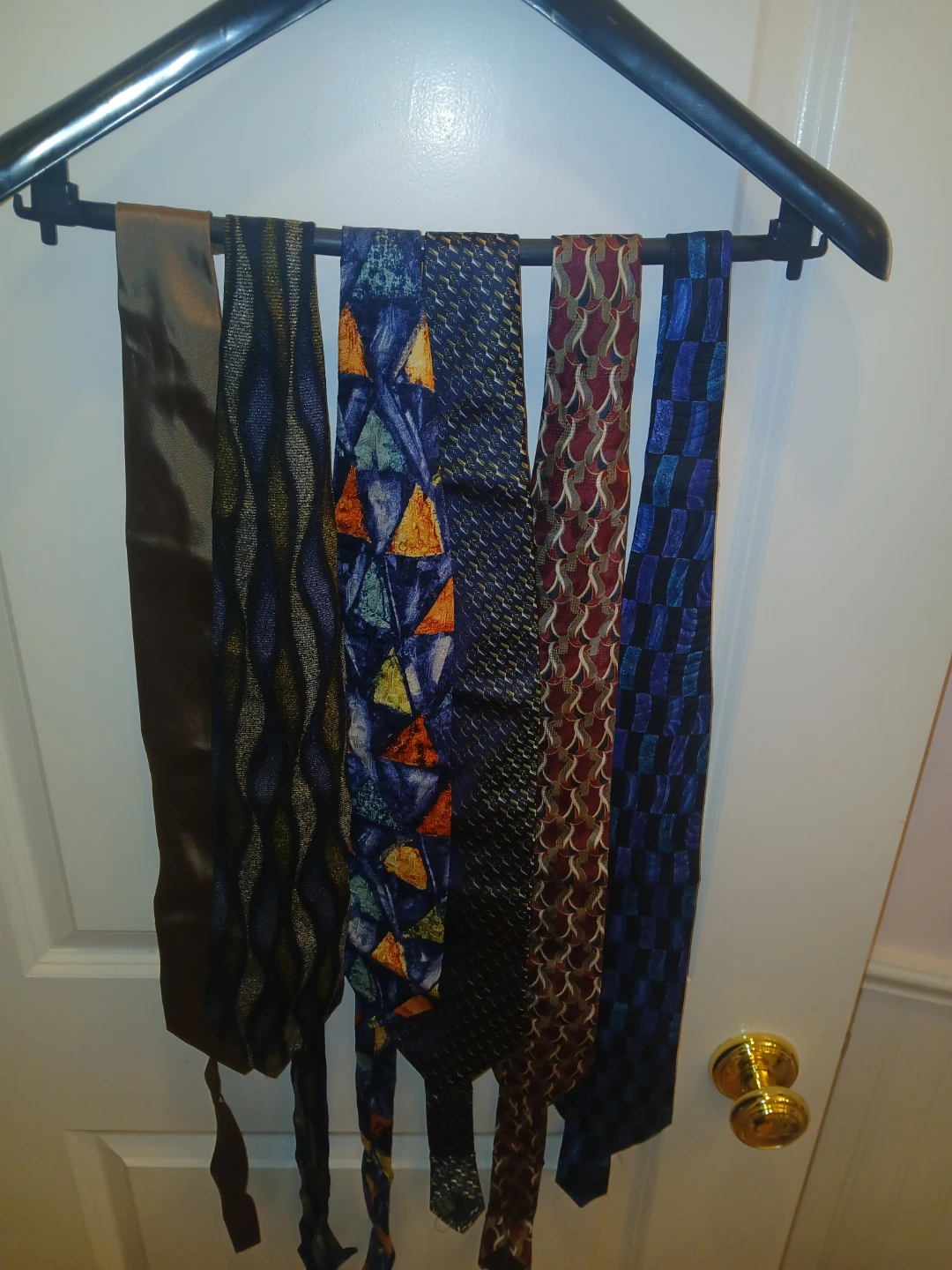 Assorted collection of patterned neckties