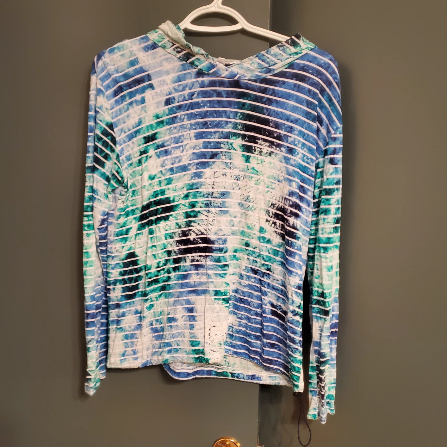 Northern Reflections Blue Striped Hooded Shirt
