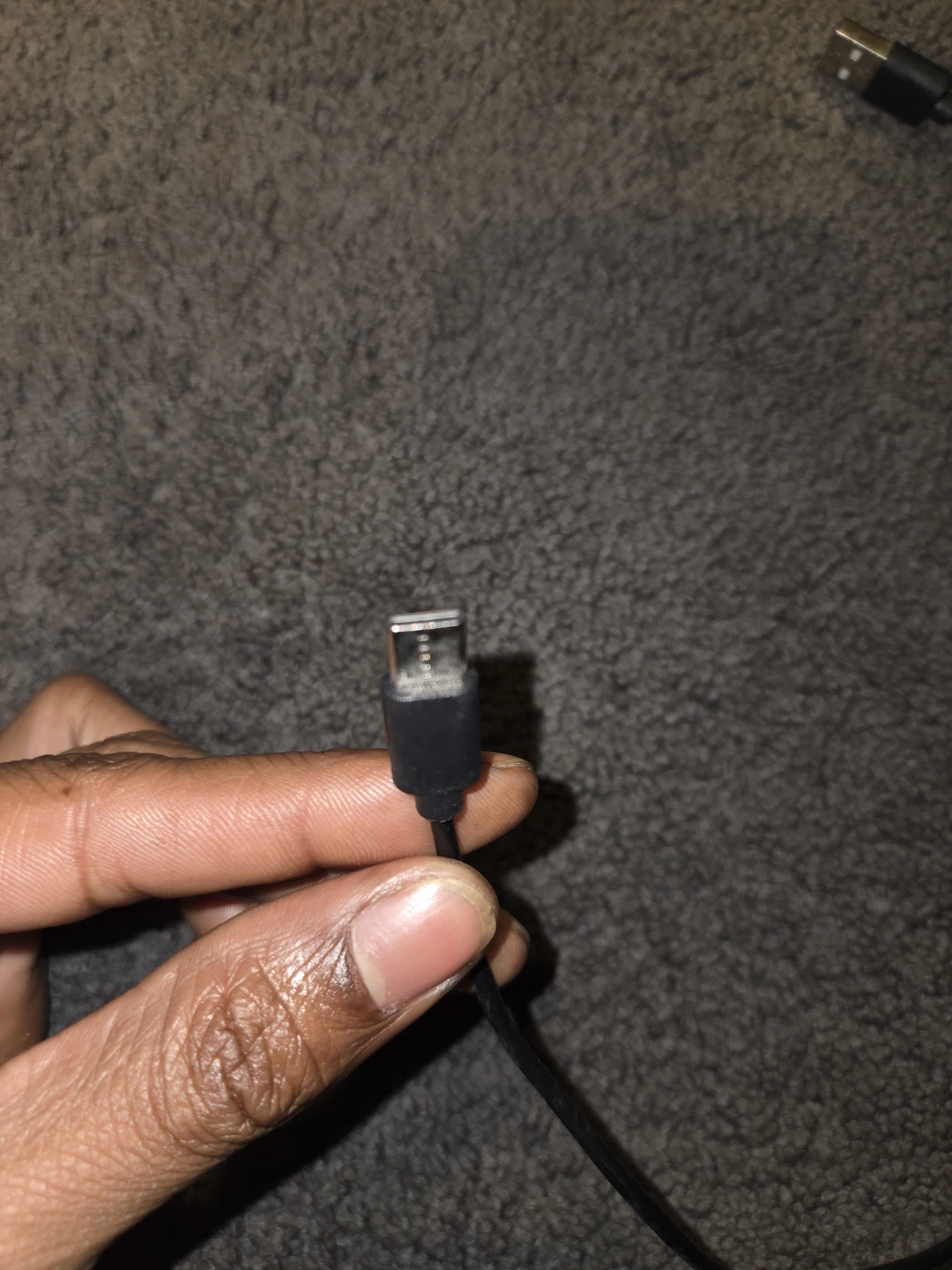 Black USB-A to Micro-USB Charging Cable
