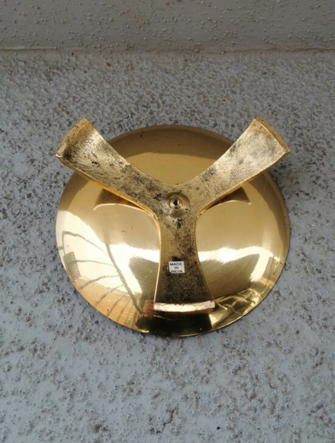 Vintage Solid Brass Pillar Candle Holder - photo 3
