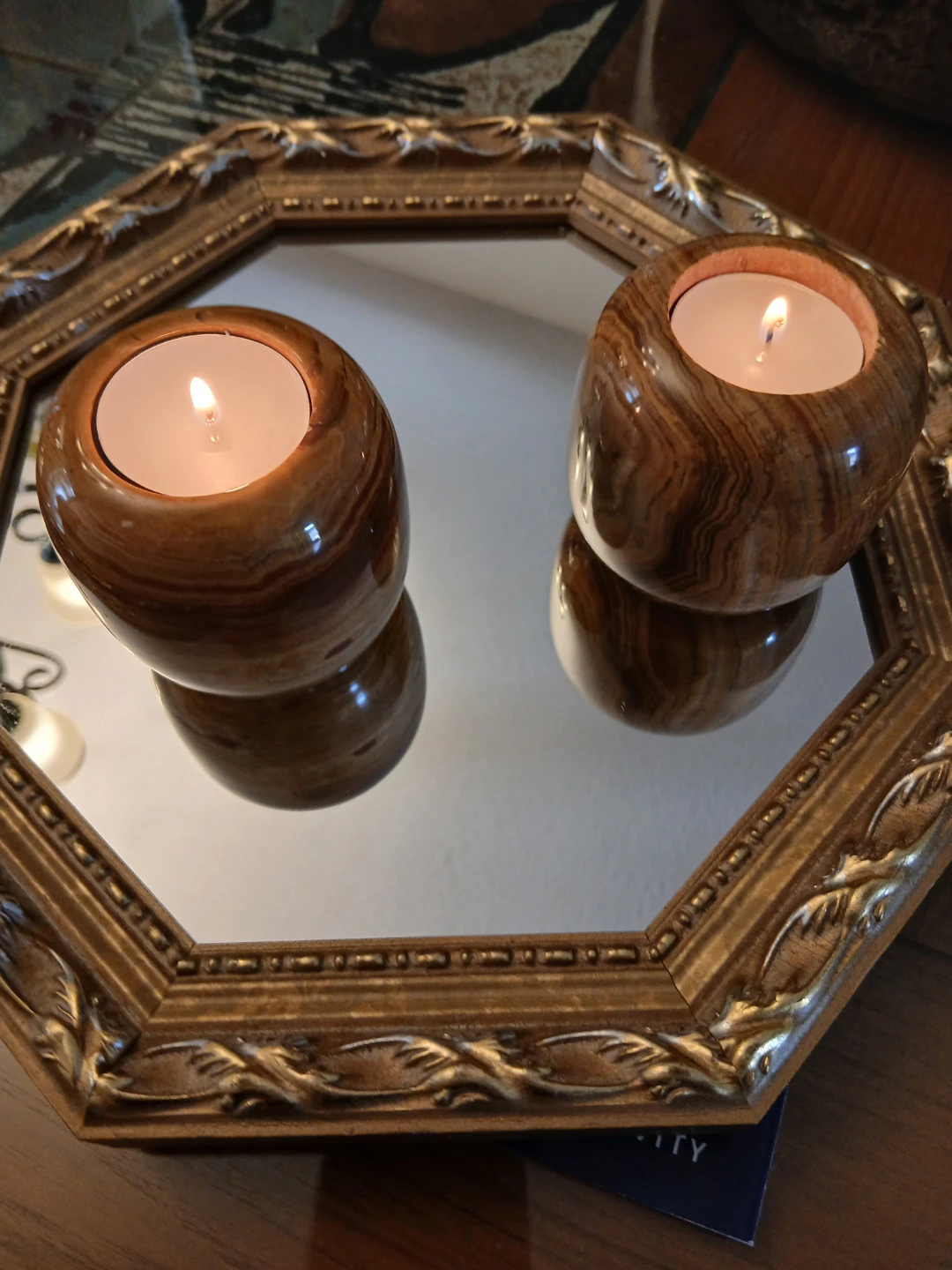 Onyx hand made beautiful candle holder - photo 5