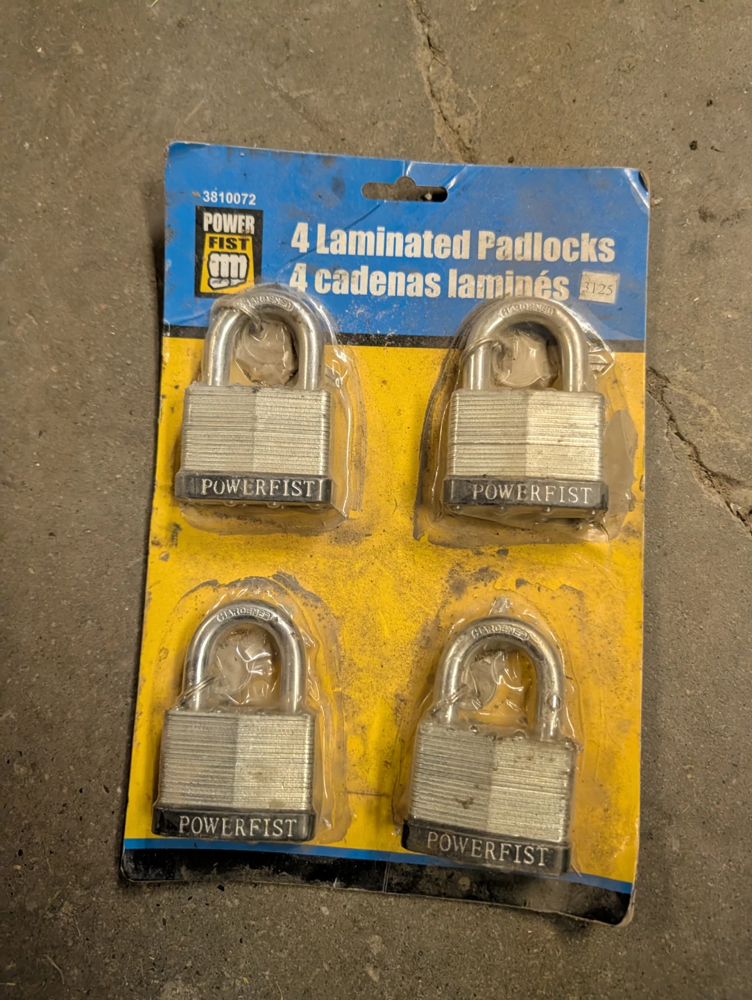 Powerfist 4 Laminated Padlocks