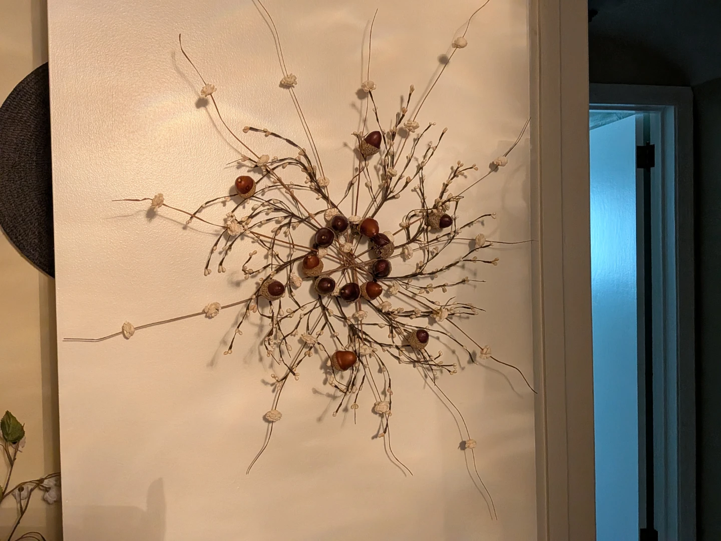 Rustic Twig and Acorn Wall Decor