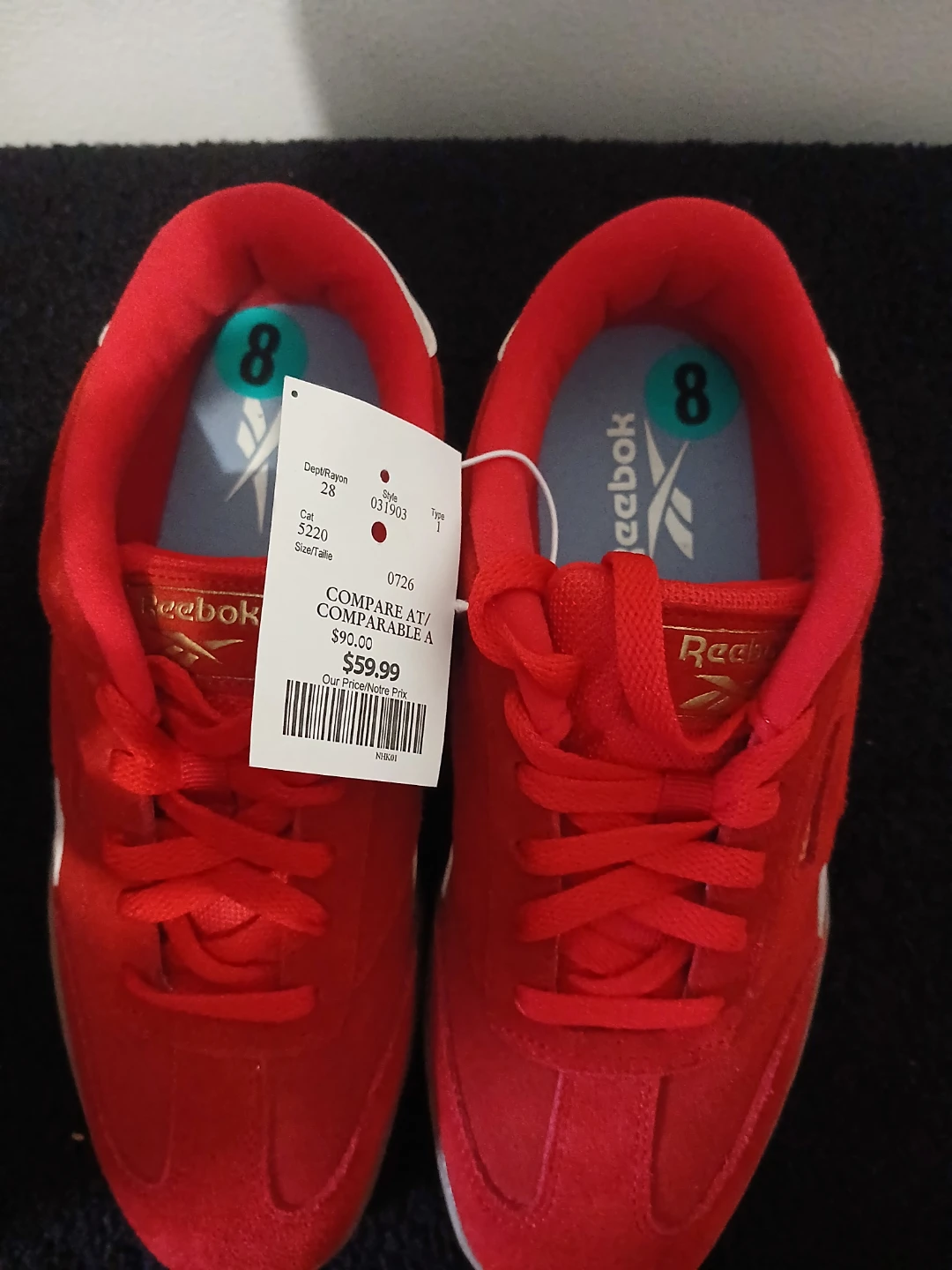 New Reebok Sneakers Red Size 8 - photo 3