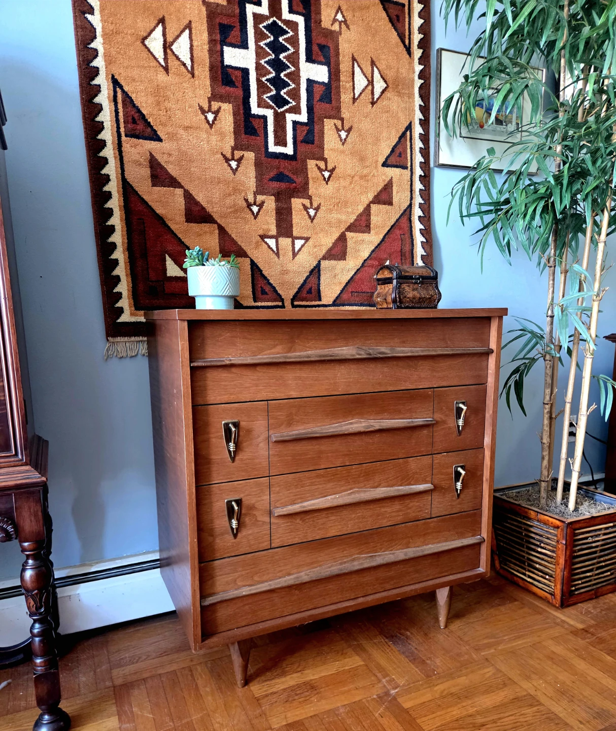 MCM Walnut Four Drawer Dresser - photo 2