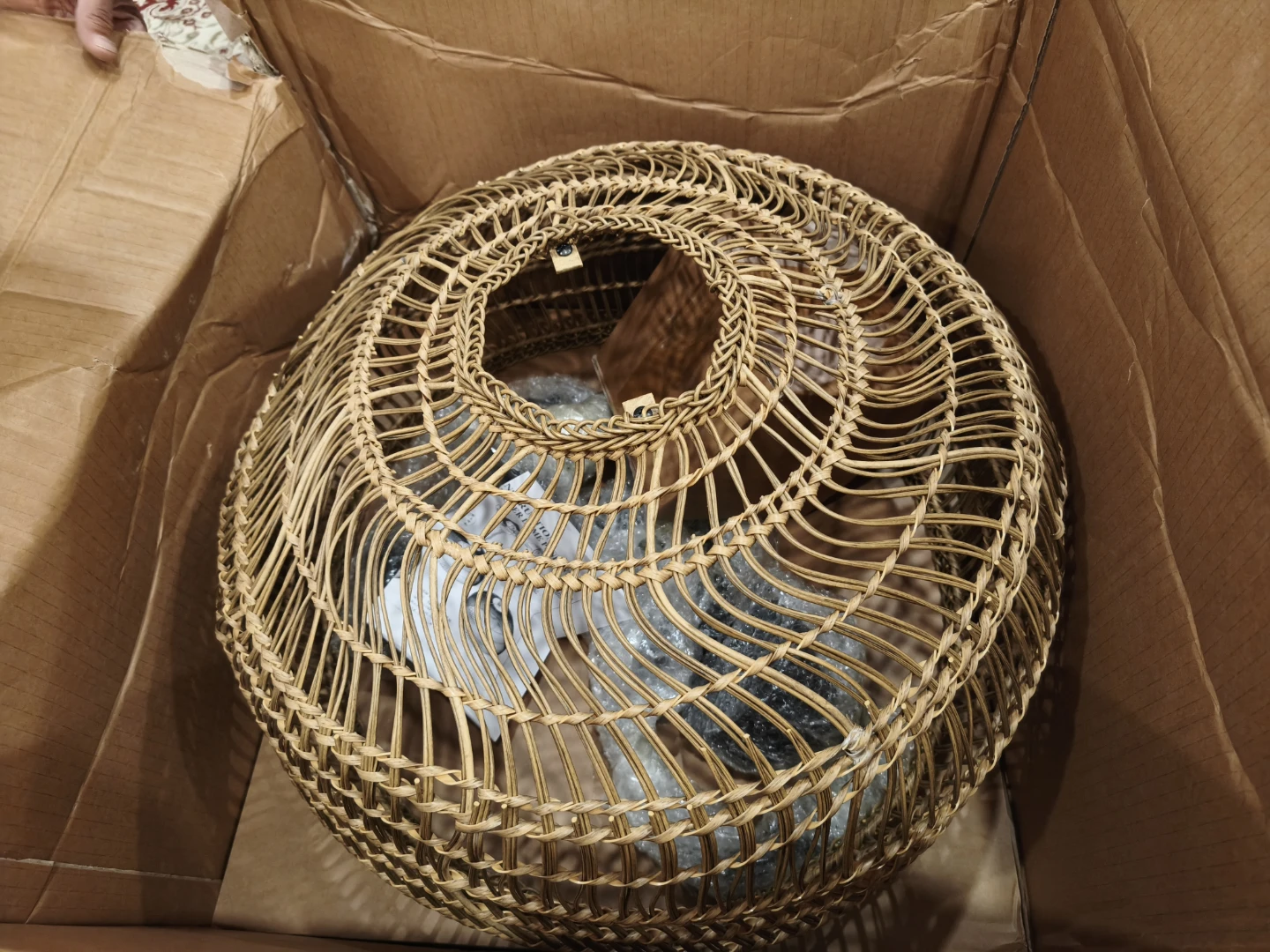 Kouboo Open Weave Wicker Dome Pendant Lamp - photo 3