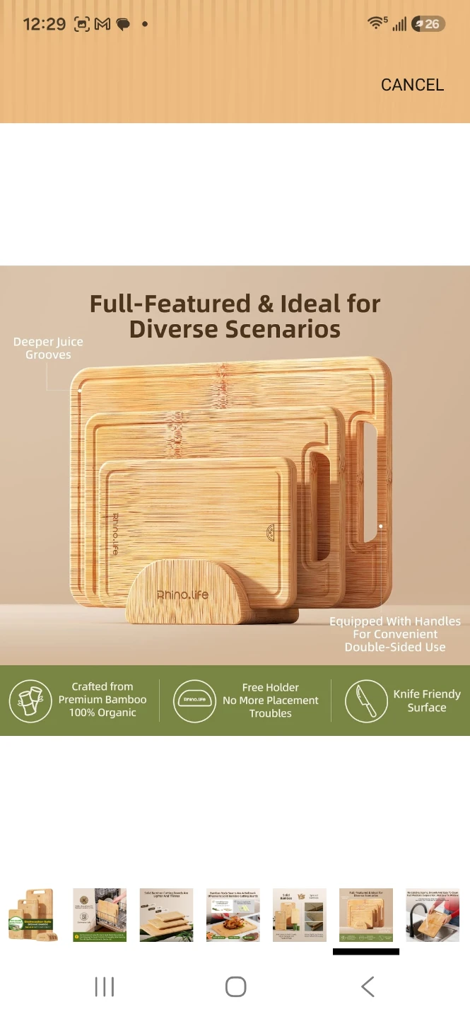 Rhino.life Bamboo Cutting Board Set - photo 5