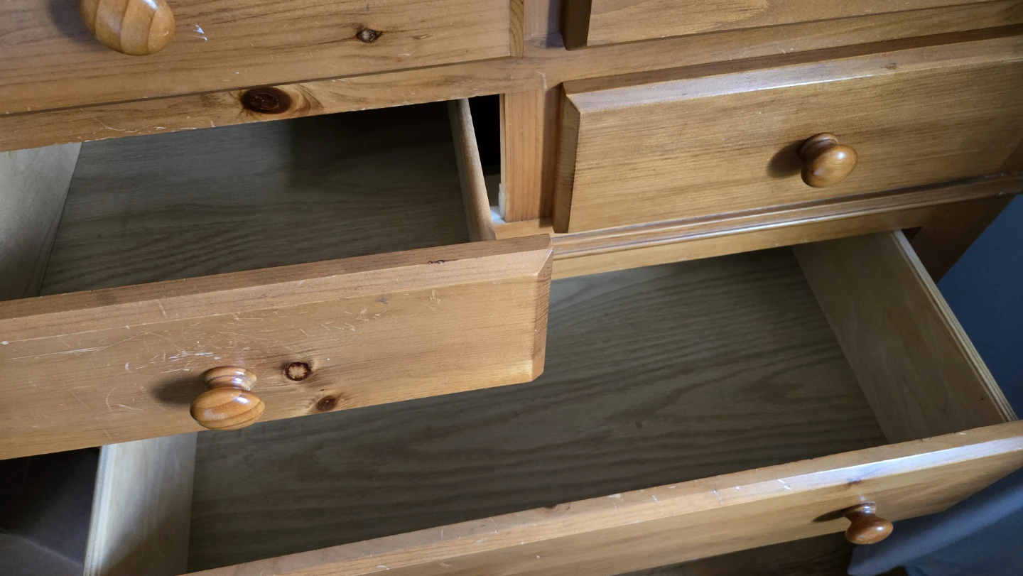 Solid Pine Wood Vintage Seven-Drawer Dresser - photo 5