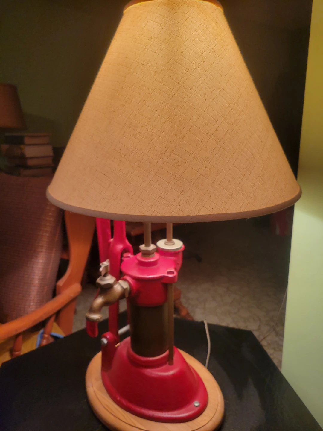 Vintage One of a Kind Hand Pump Table Lamp - photo 2