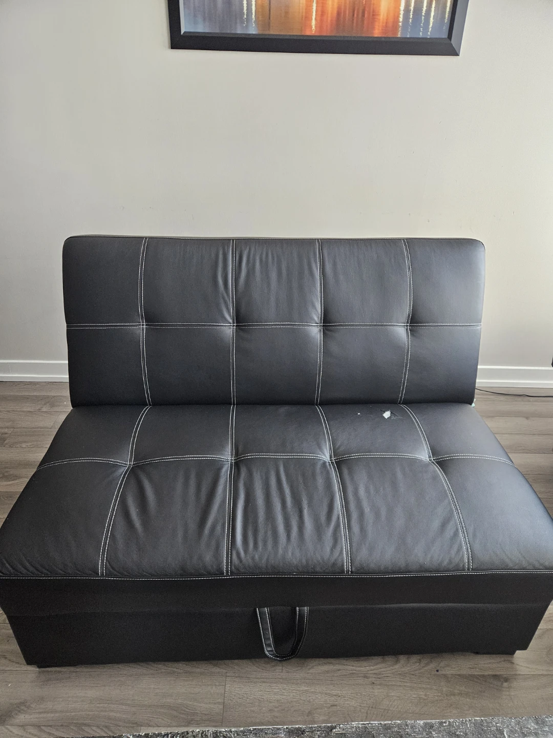 Black Convertible Futon Sofa Bed