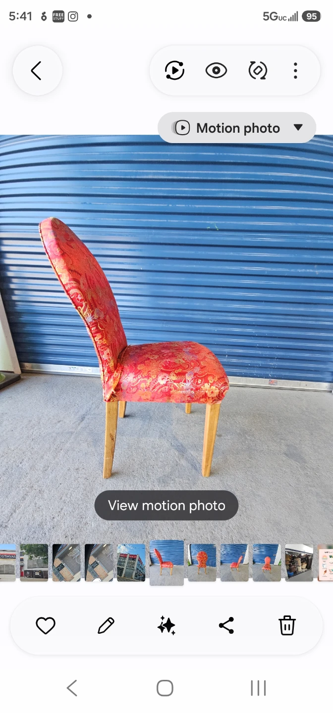 Asian Inspired patterned fabric dining chair - photo 4