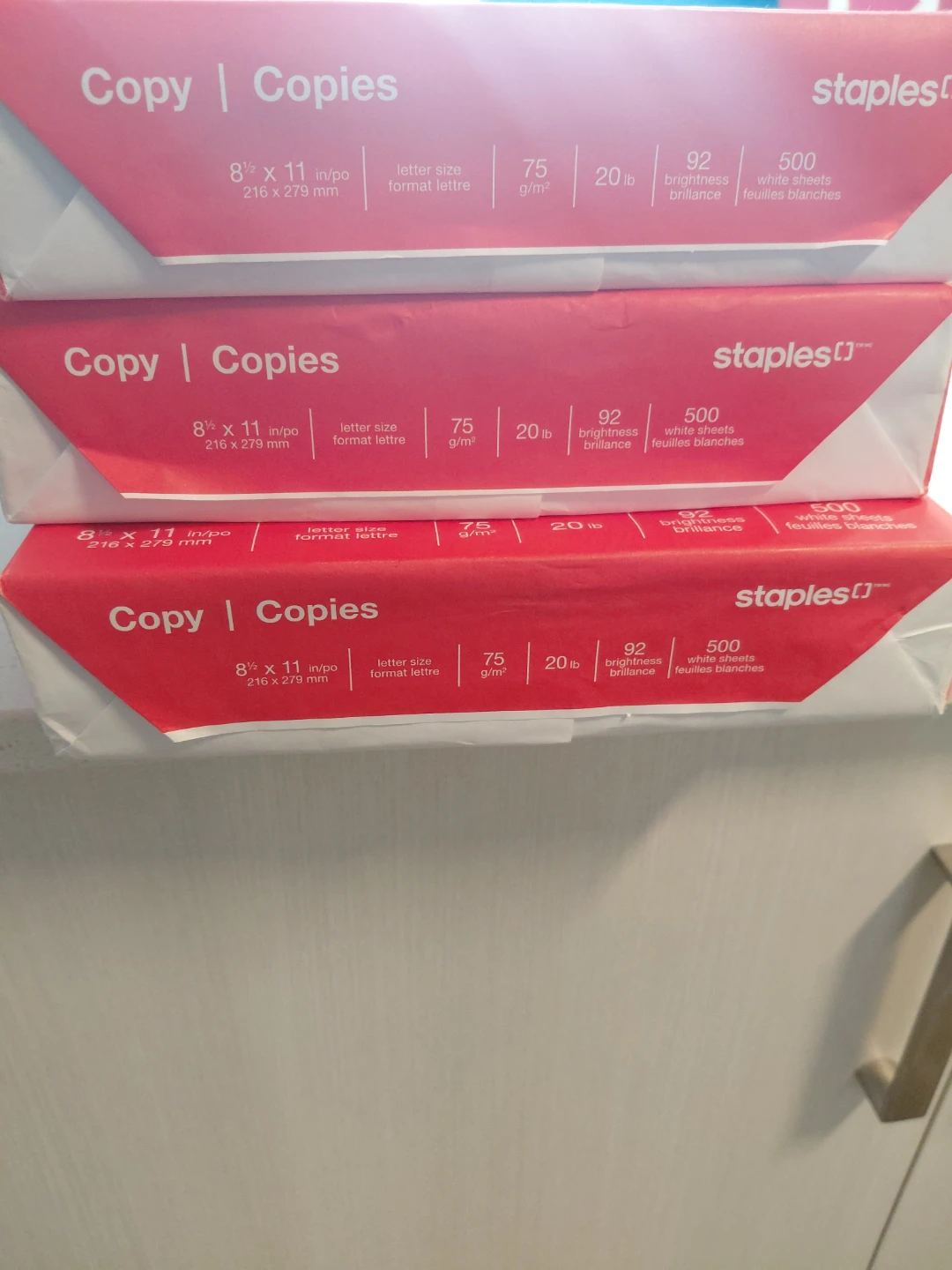 3 Reams of Staples Copy Paper 8.5x11 - photo 3