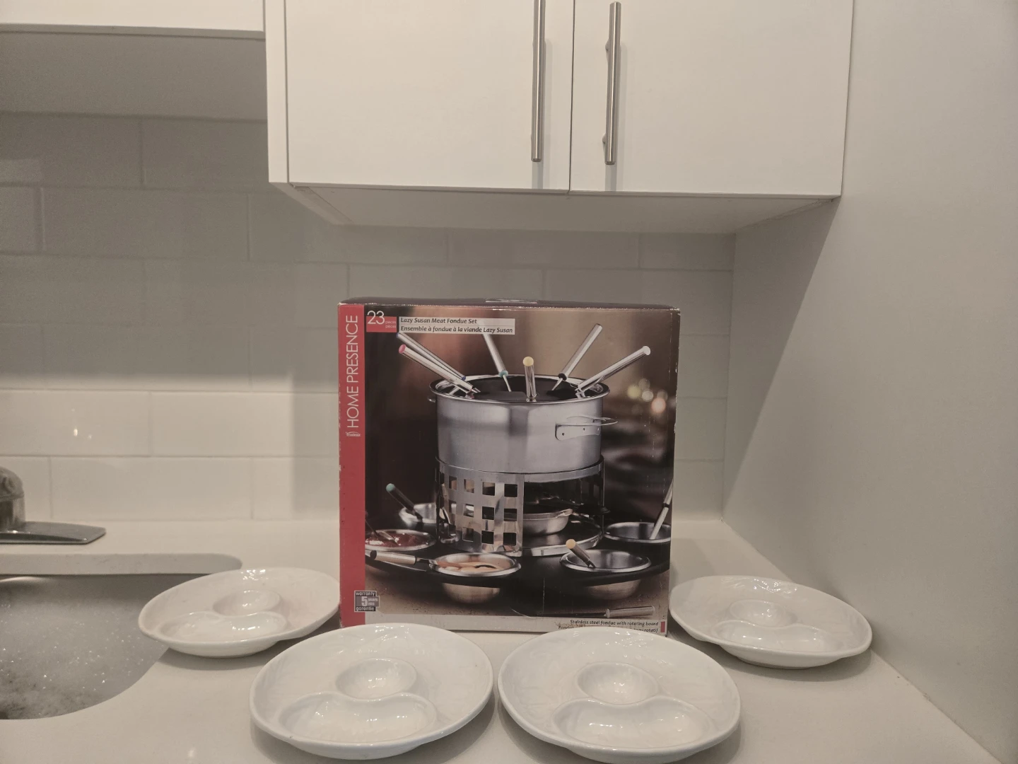 Home Presence 23-Piece Lazy Susan Meat Fondue Set