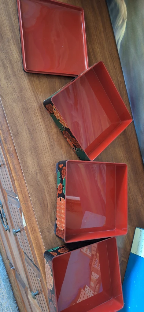 Traditional Japanese Lacquer Jubako Bento Box - photo 2