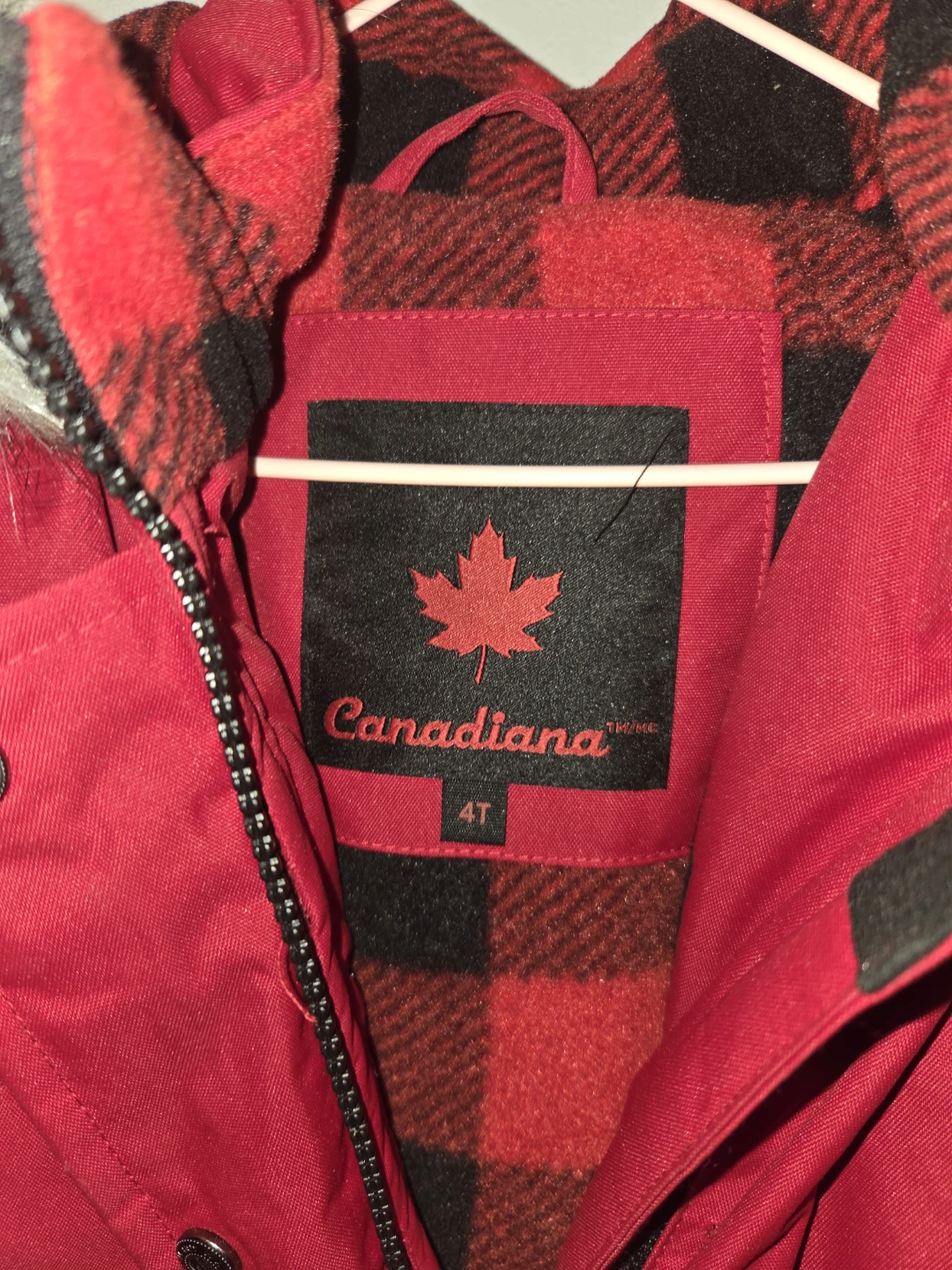 New Canadiana Kids Red Winter Parka 4T - photo 3