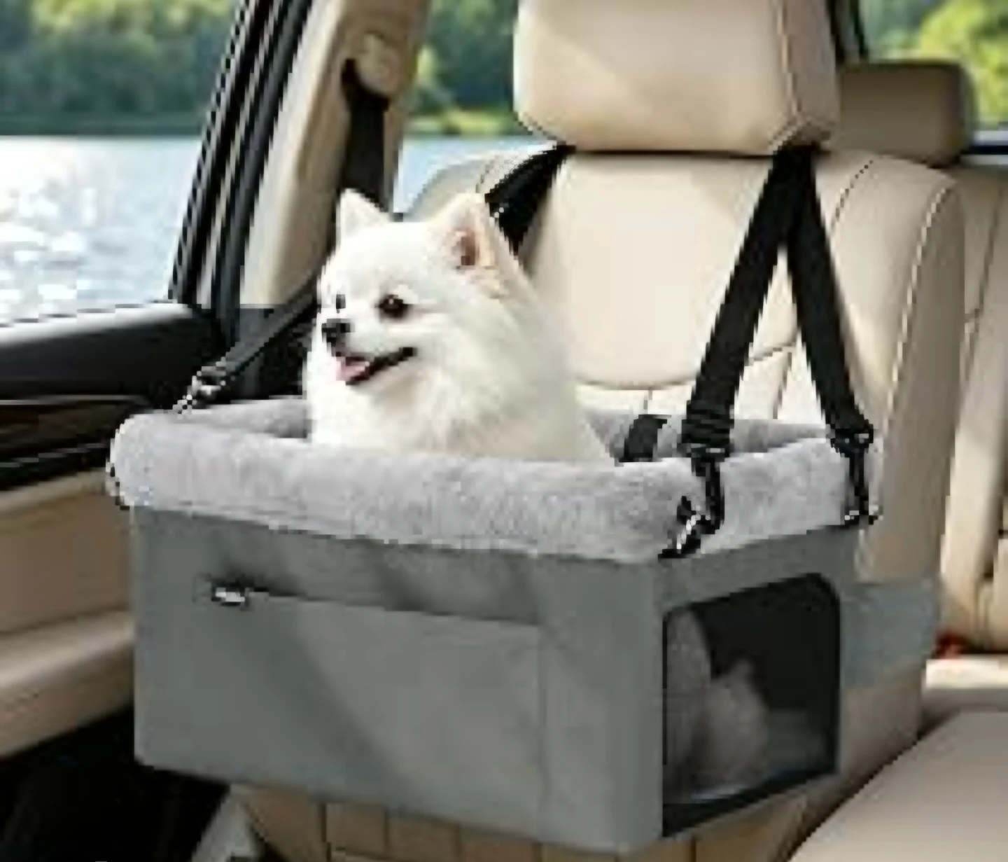 Grey Pet Car Booster Seat - photo 2