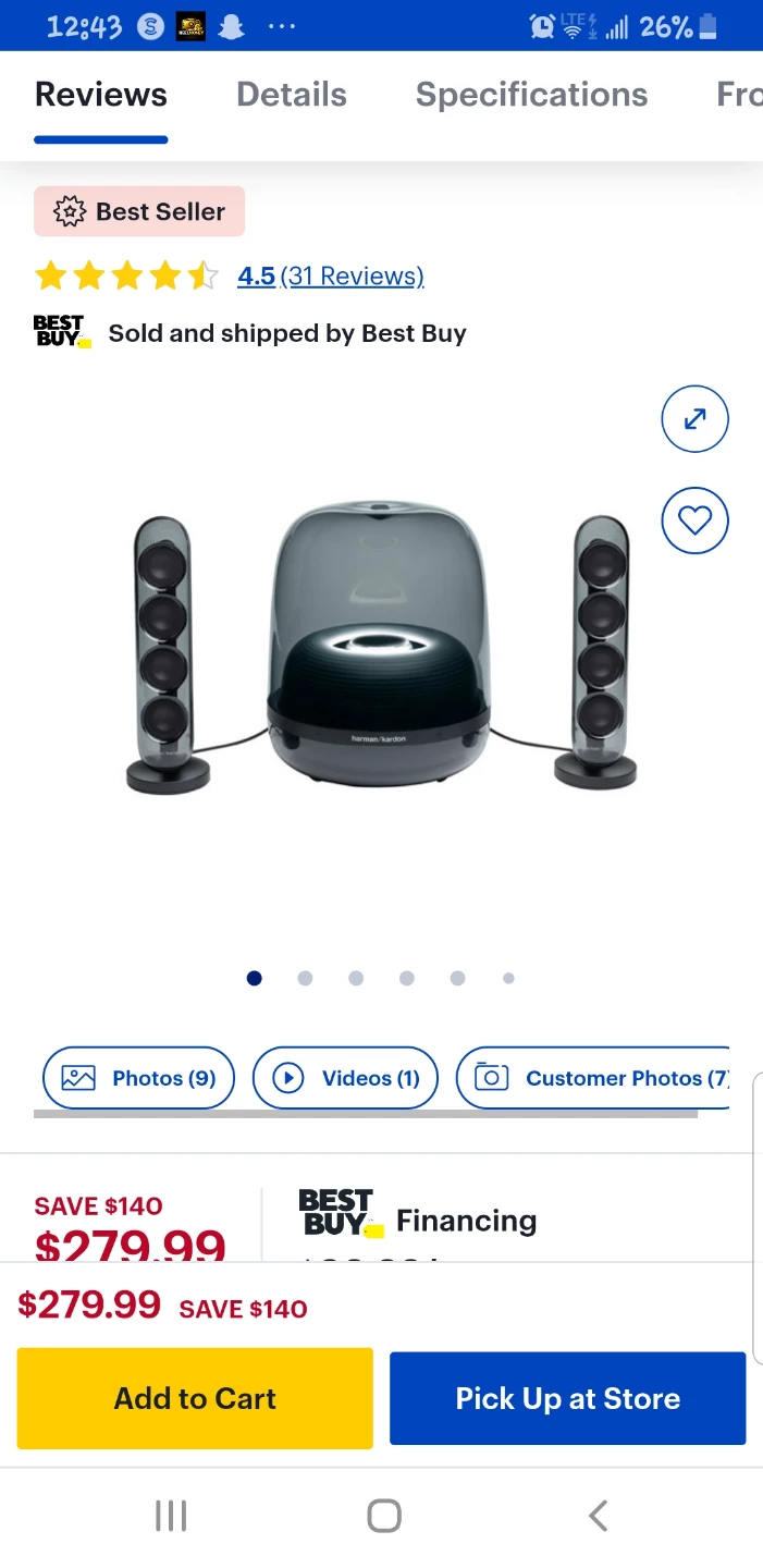Harman Kardon SoundSticks 4 Bluetooth Speaker System