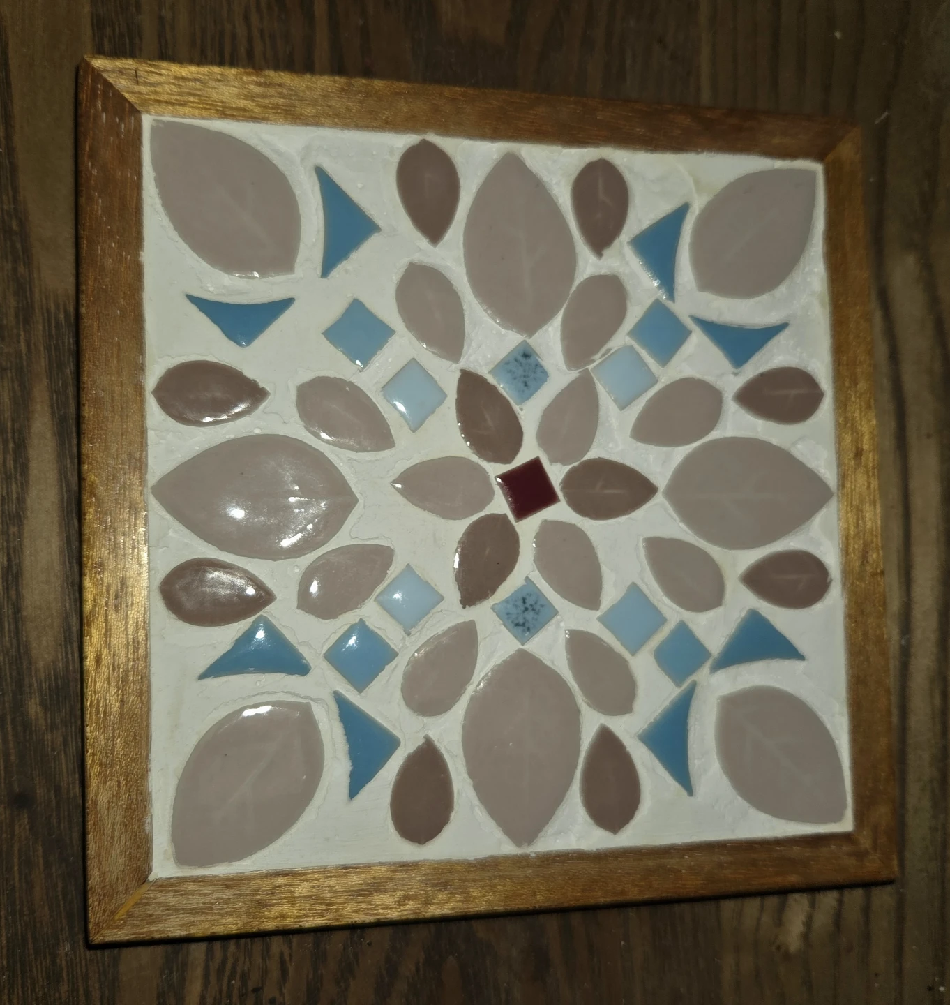 Vintage Set of Two Handcrafted Mosaic Coasters - photo 4