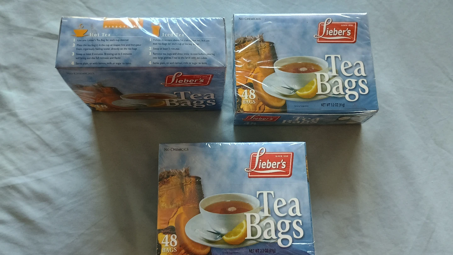 Lieber's Tea Bags 48 Count (3 boxes)