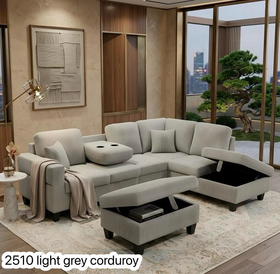 Sectional Sofa with Storage Ottoman - photo 3