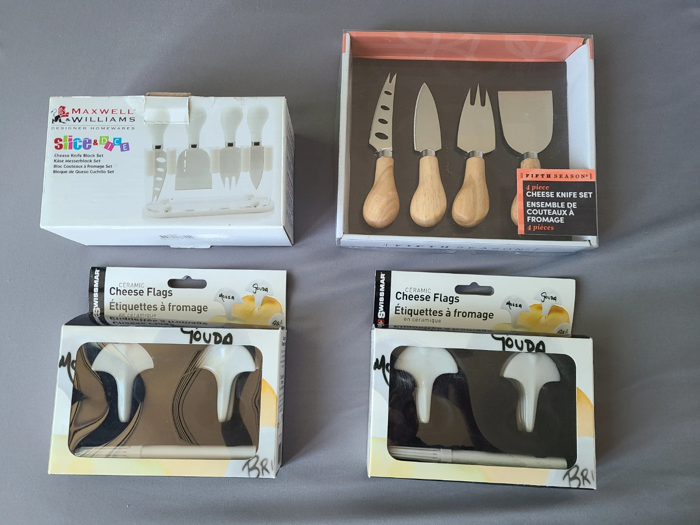 Maxwell & Williams, Fifth Season Cheese Knife Sets+SwissmarFlags