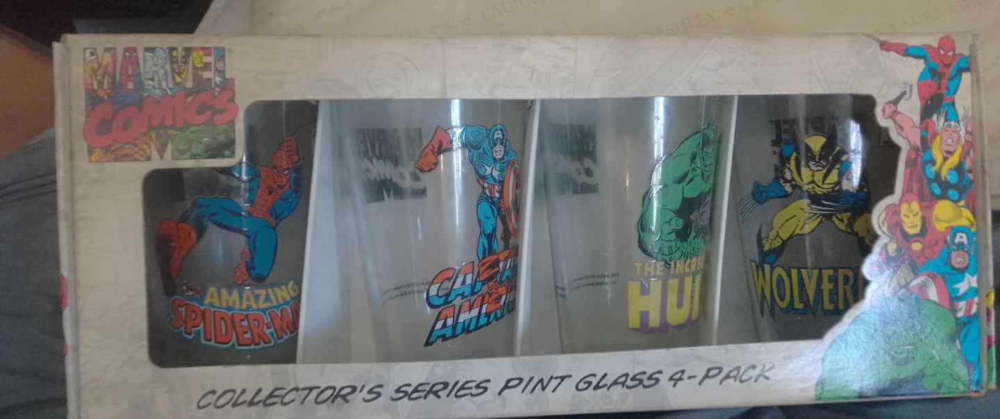 Marvel Comics Collector's Series Pint Glass 4-Pack