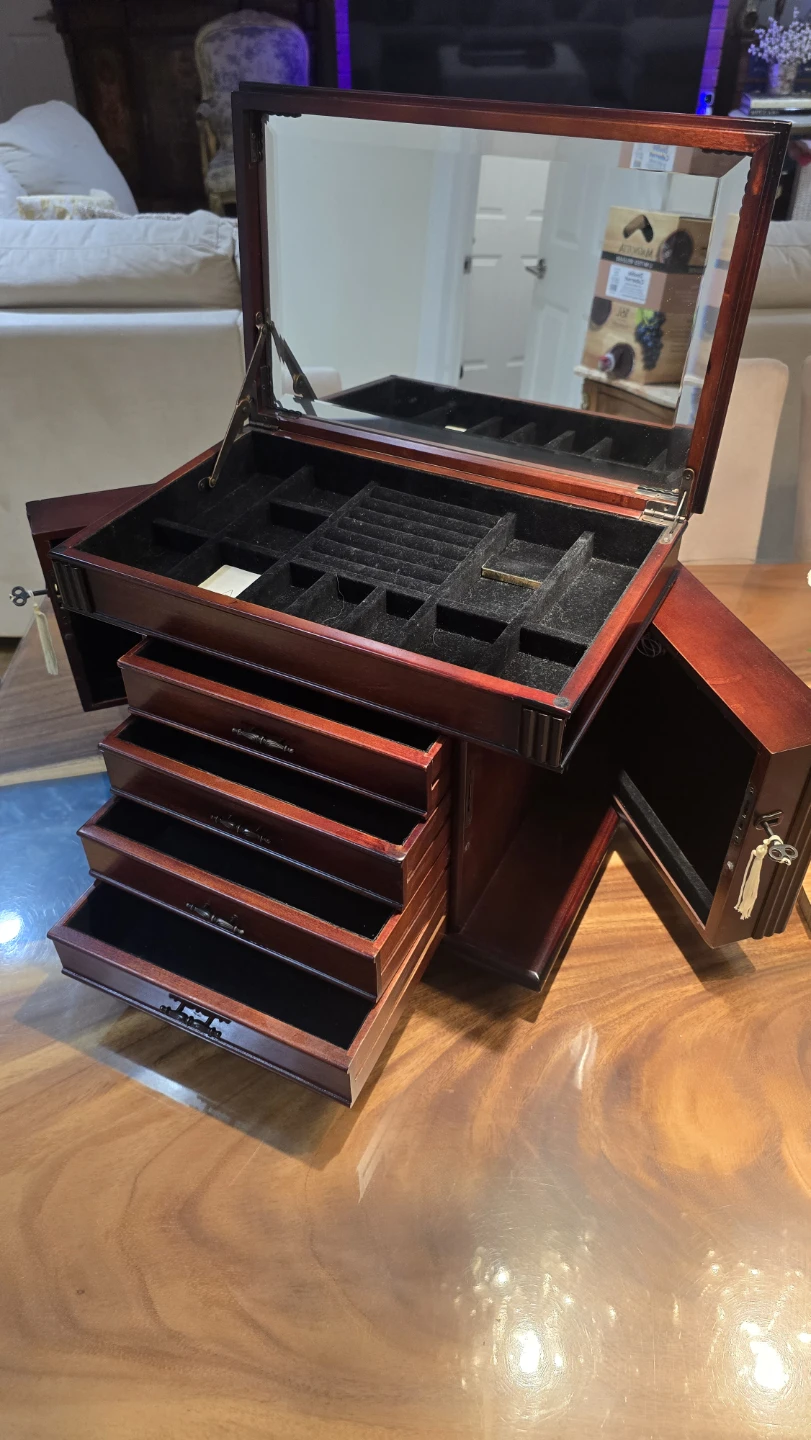 Bombay Large Wooden Jewelry Box Organizer