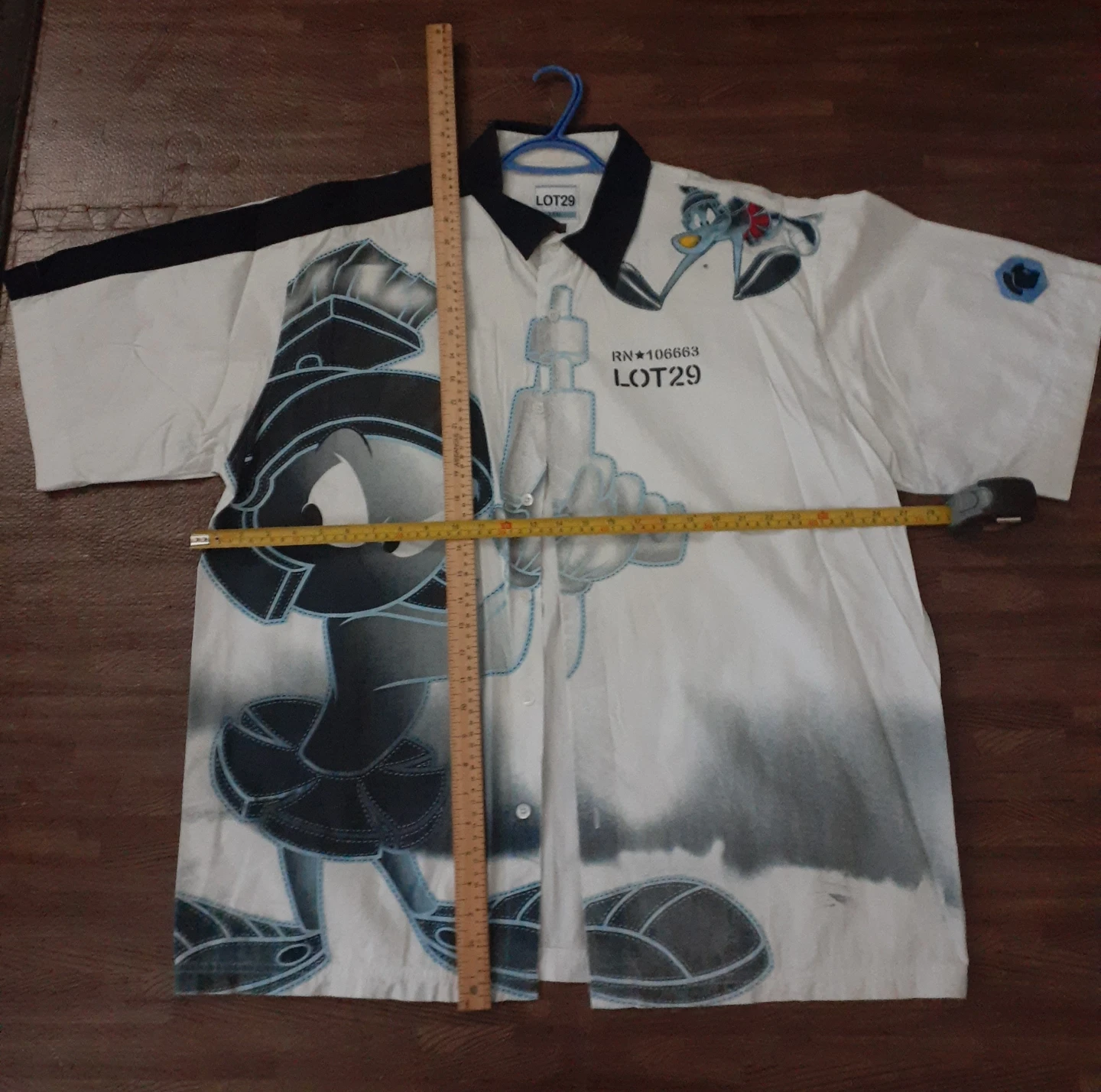 LOT29 Marvin the Martian Short Sleeve Shirt VINTAGE Y2K