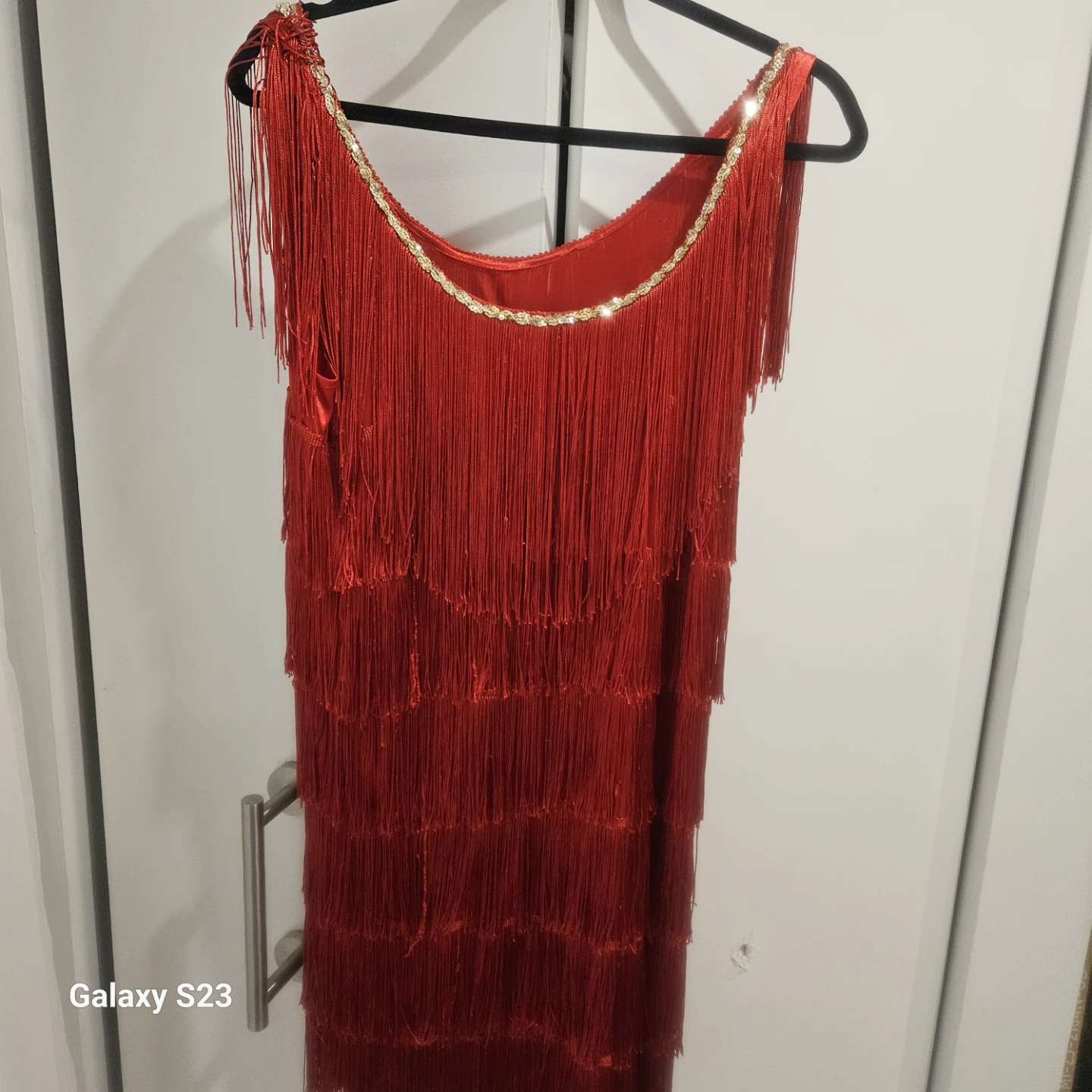 Red Fringe Flapper Style Dress - photo 2