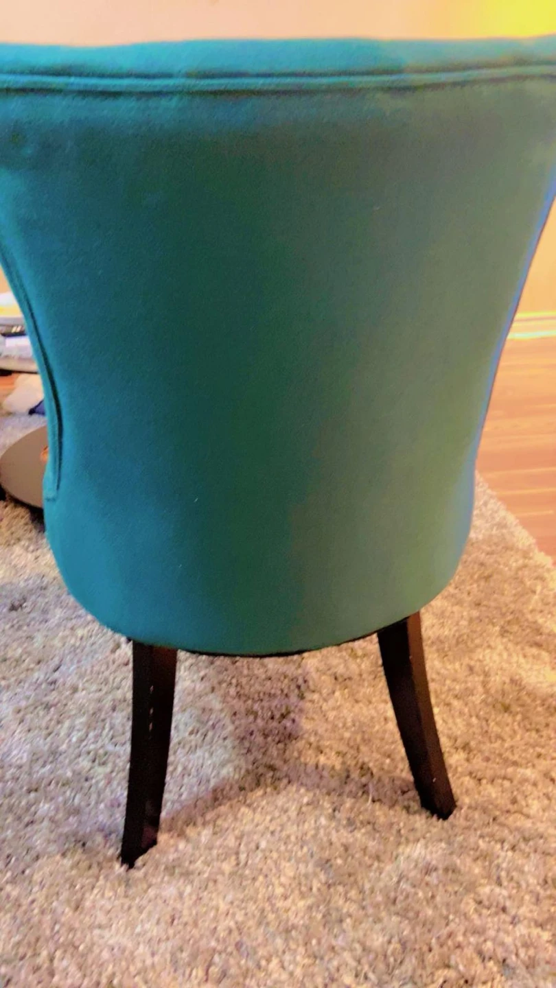 Teal Fabric Tufted Accent Chair - photo 2