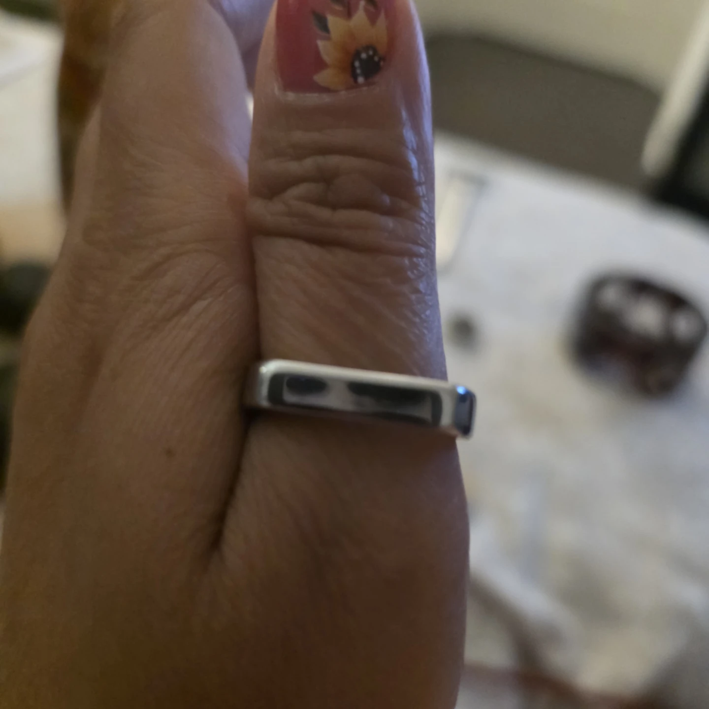 Minimalist silver-tone ring - photo 4