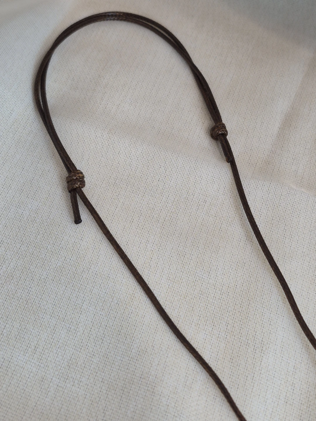 Adjustable Rope Necklace with Pink Ribbon Pendant - photo 2