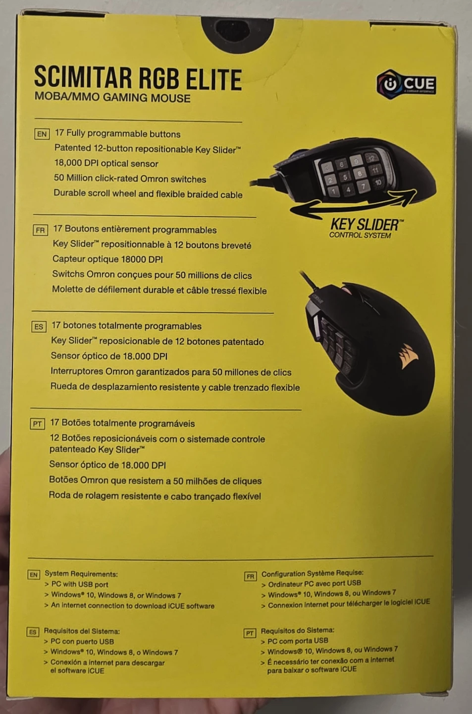 Corsair Scimitar RGB Elite – MMO/MOBA Gaming Mouse BNIB - photo 2