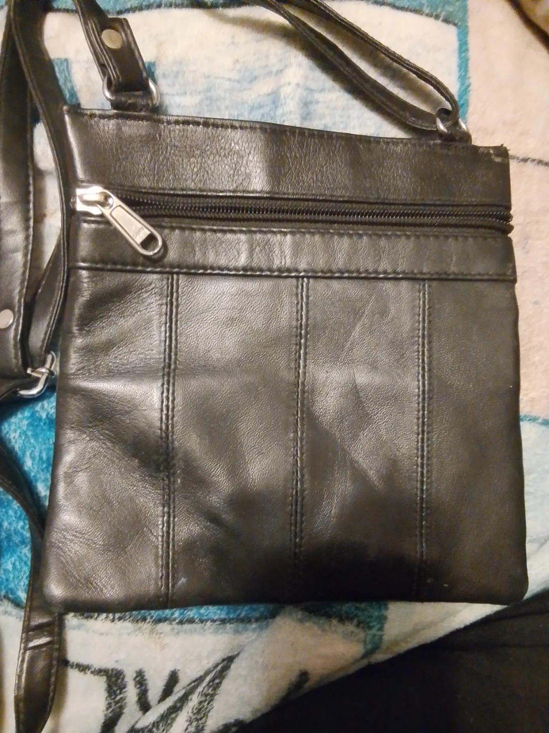 Black Leather Crossbody Bag