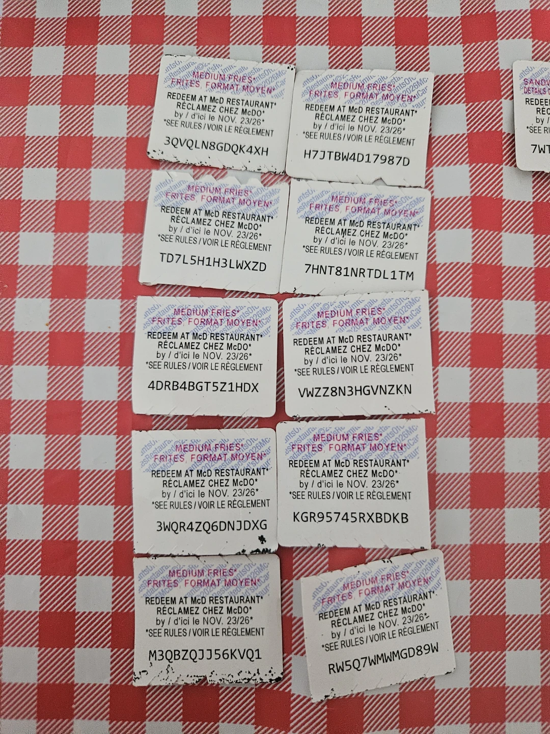 22 Assorted McDonald's Food Prize Vouchers - photo 2
