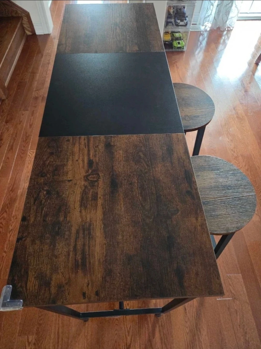 Rustic Brown 3-Piece Bar Table and Stools Set - photo 4
