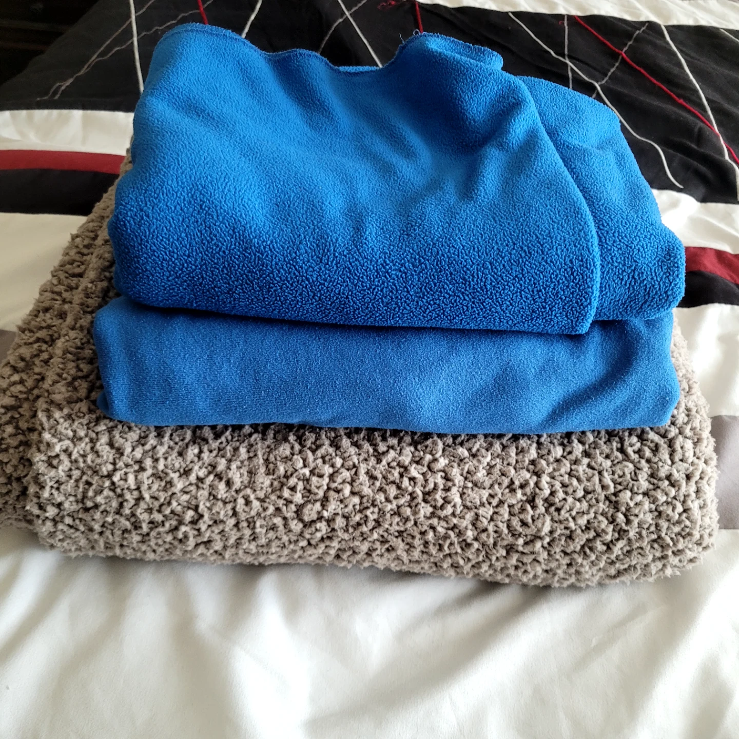 Three Soft Fleece Blankets