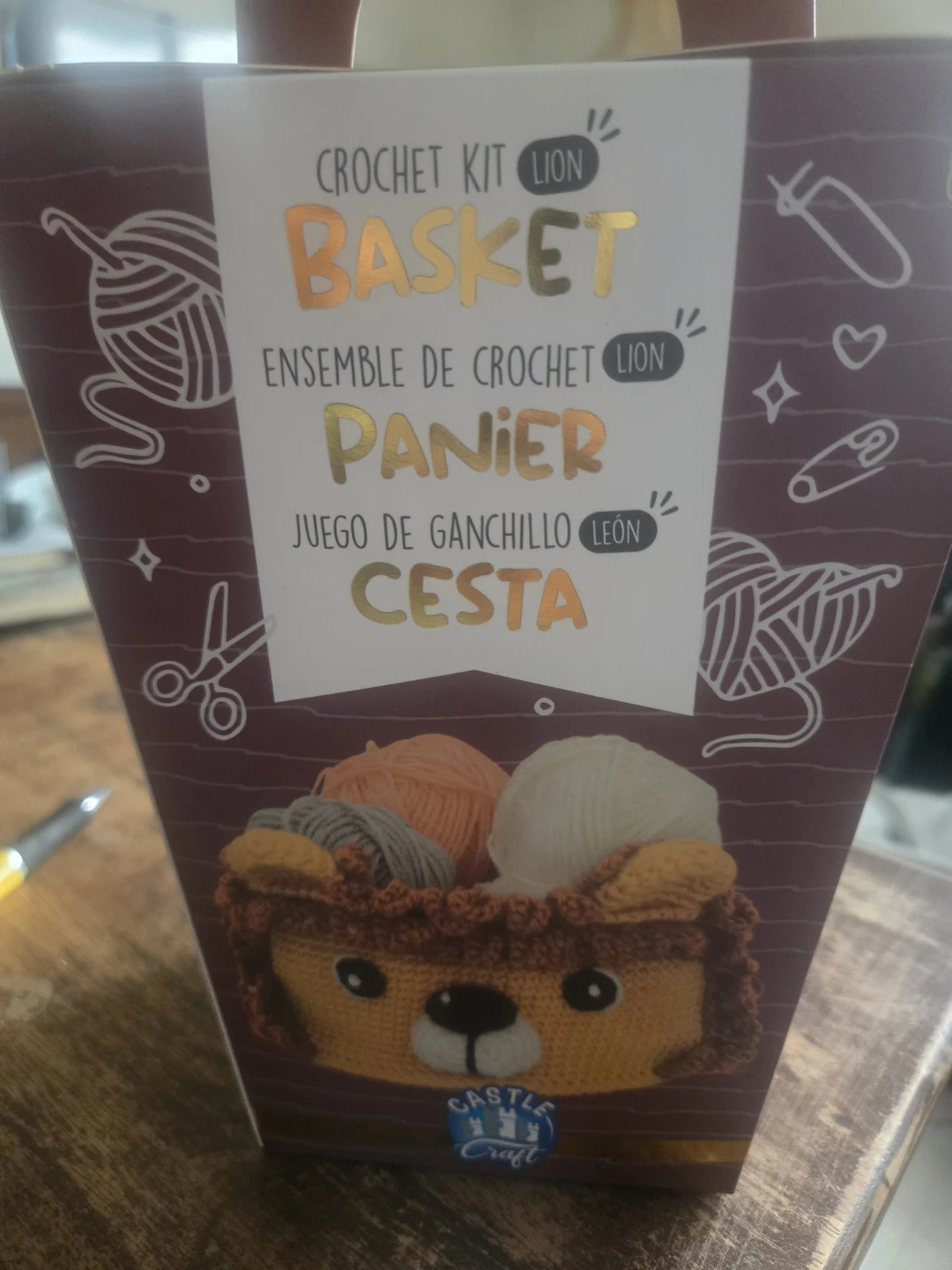 Castle Craft Lion Basket Crochet Kit