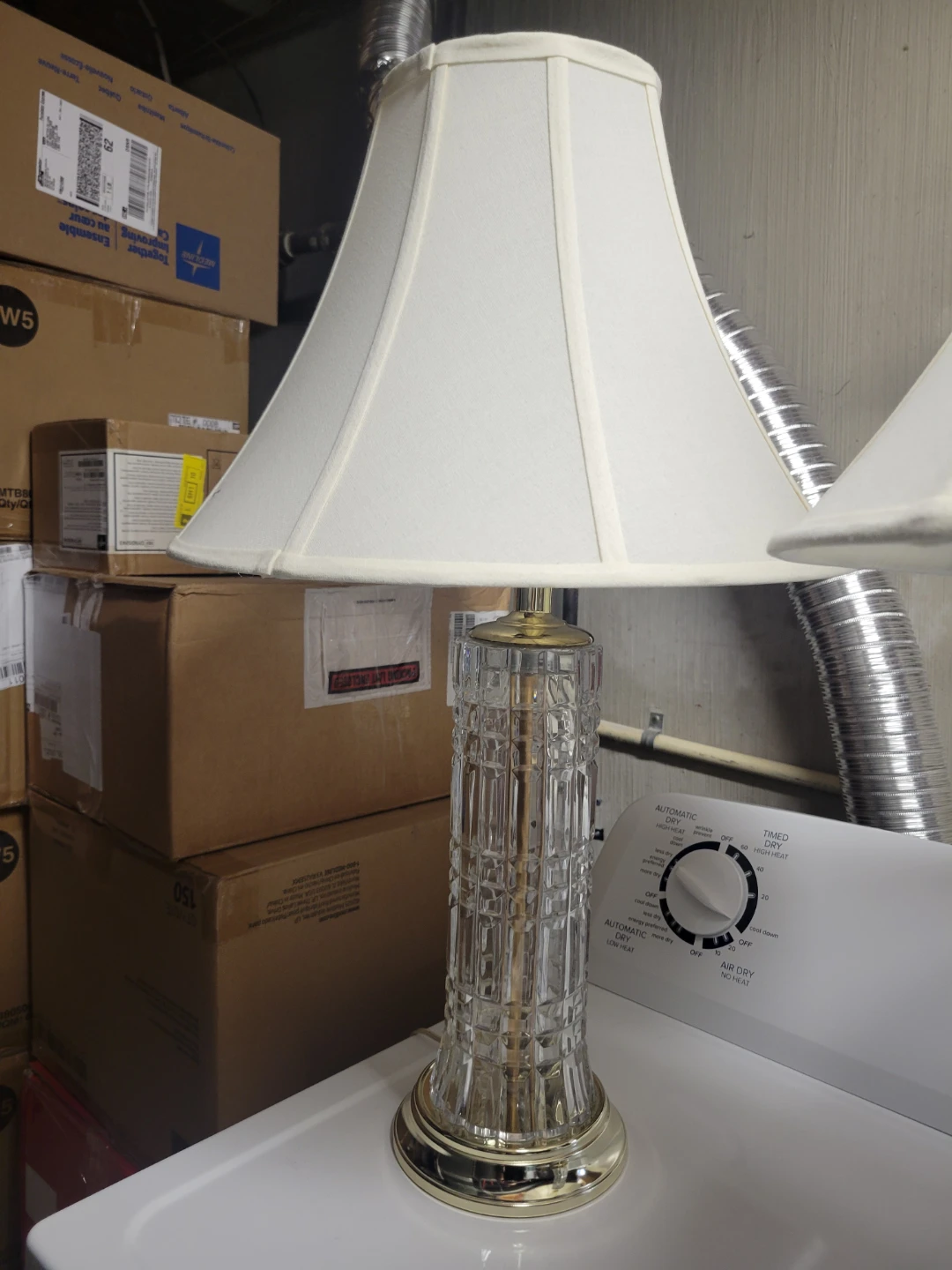 Set of Two Cut crystal glass Table Lamps - photo 3