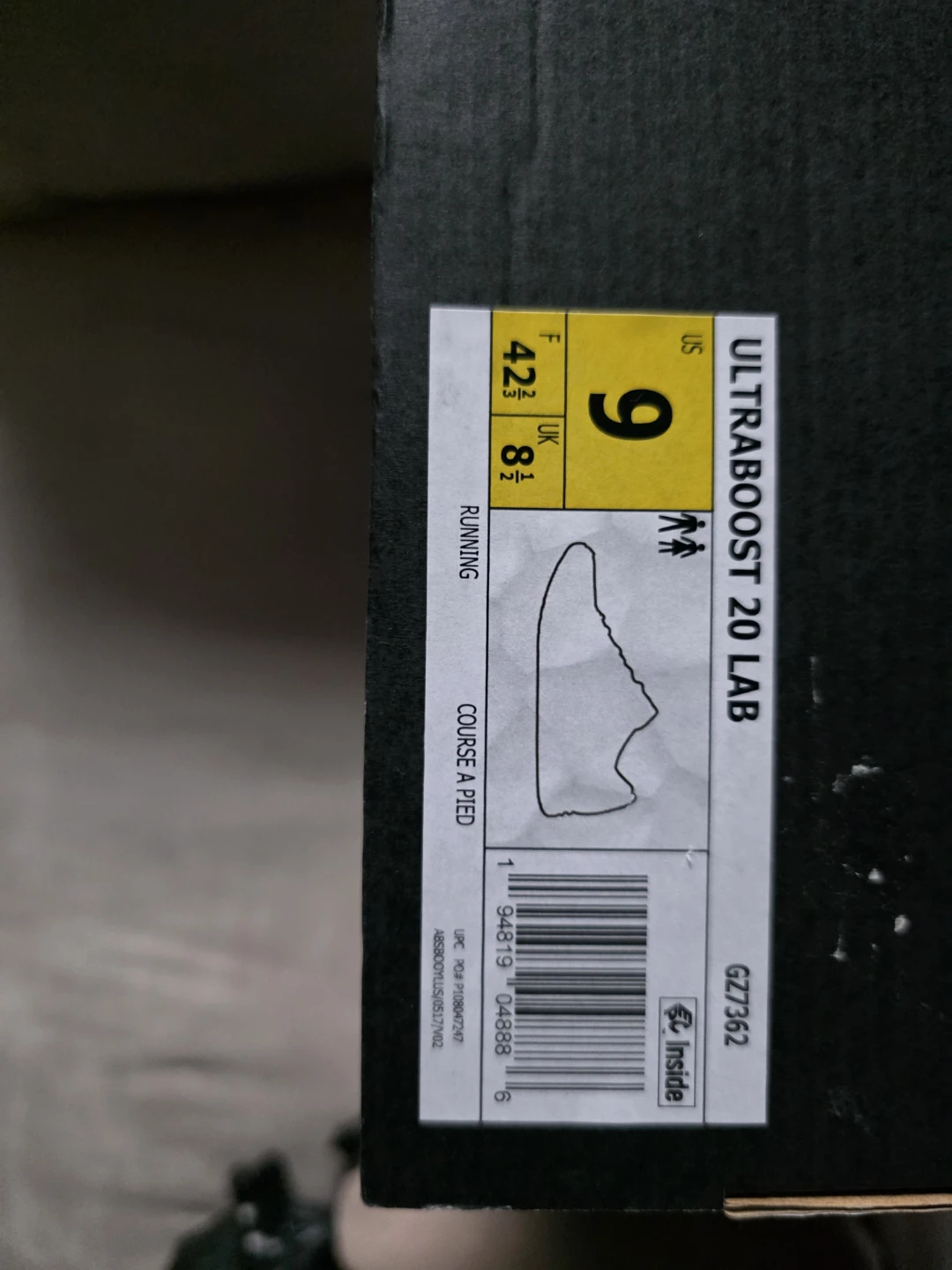 Adidas Ultraboost 20 Lab Sneakers Size 9 - photo 2