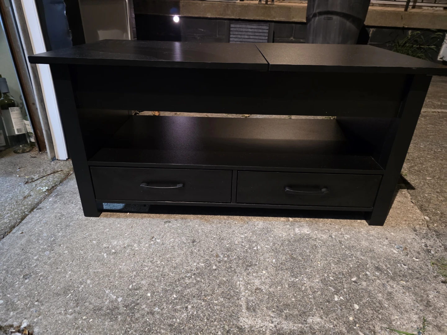 Black Lift-Top Coffee Table with Storage - photo 4