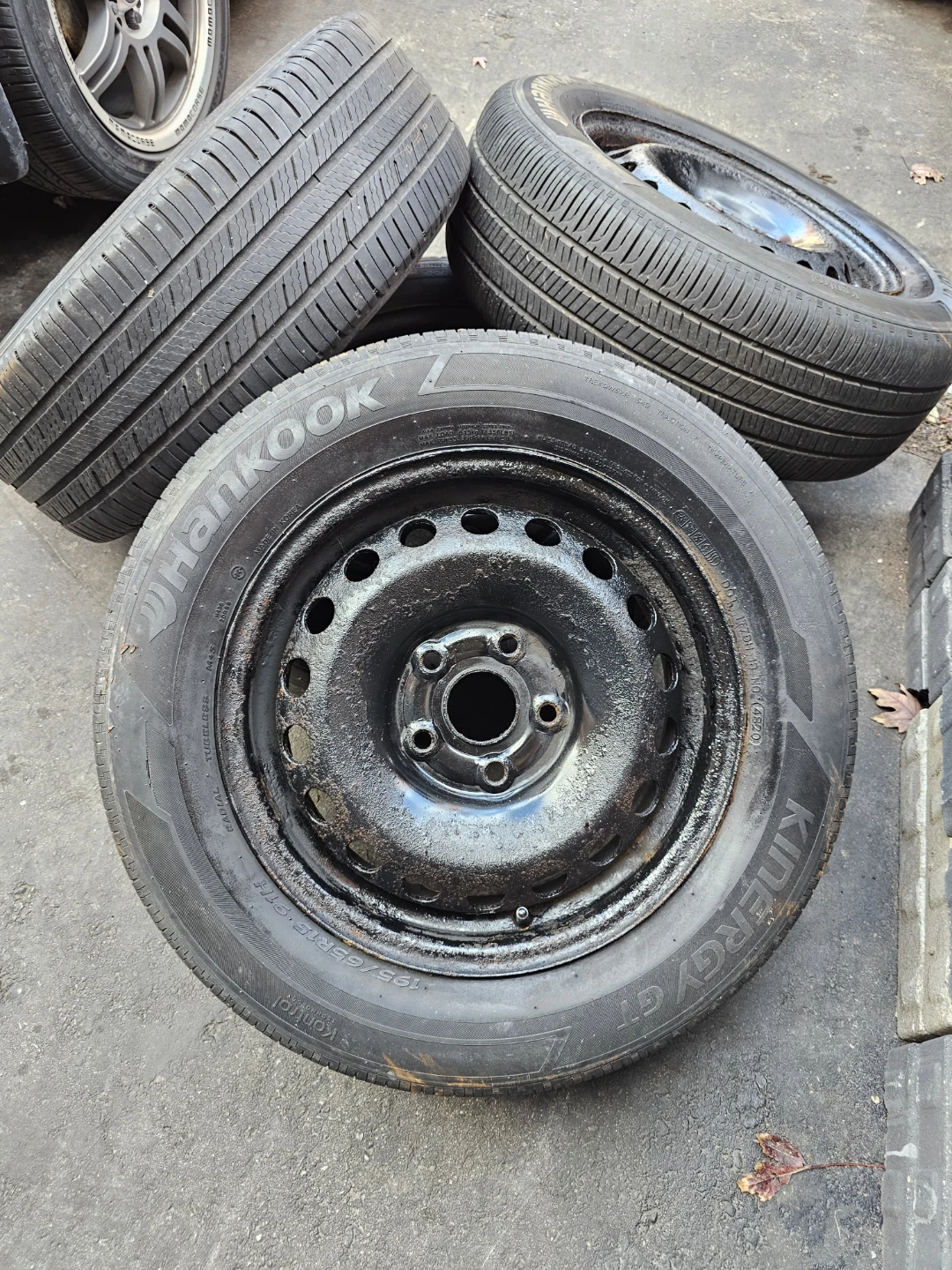 Set of 195/65R15 Tires and Steel Rims