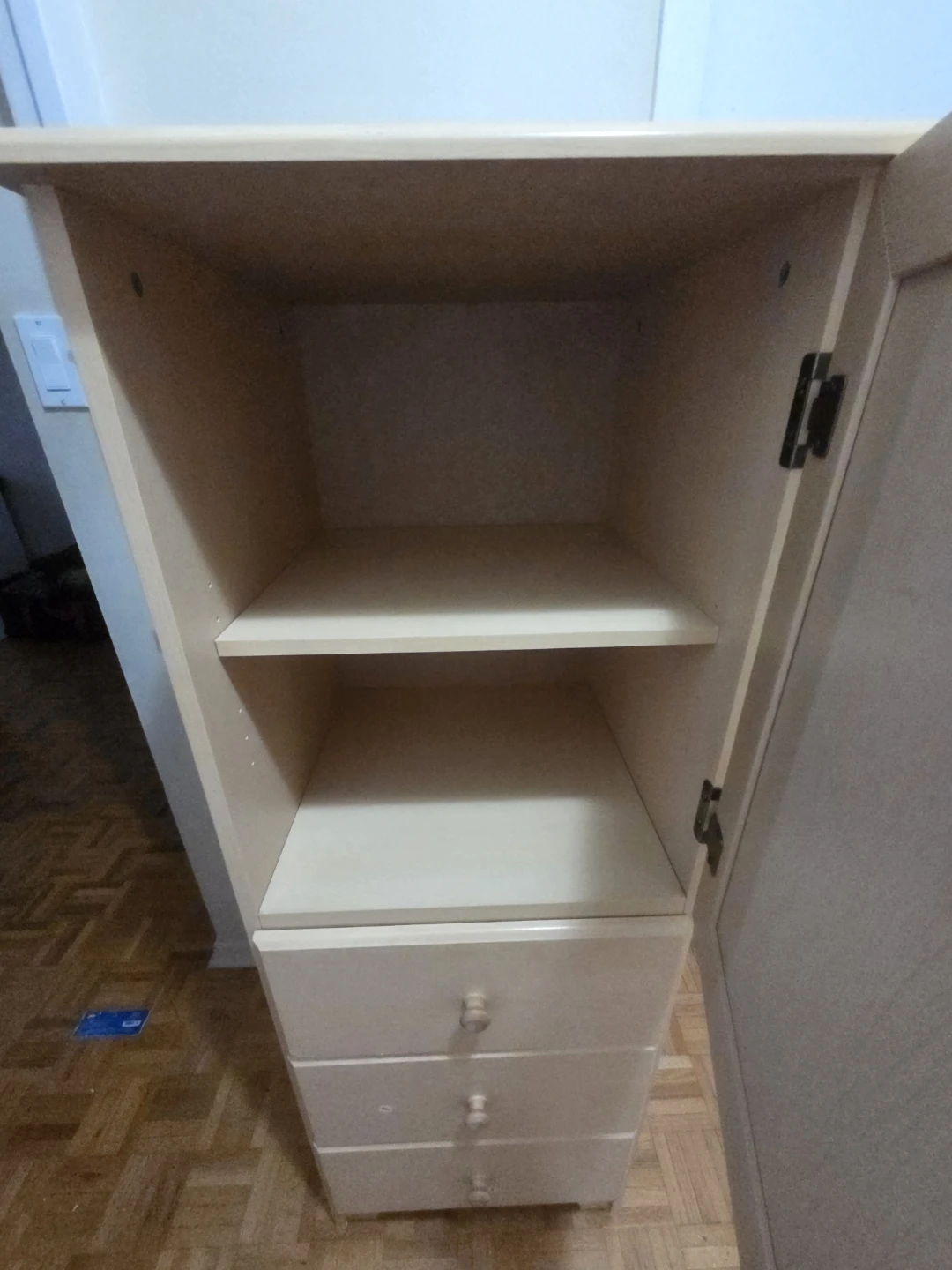 Tall Wooden Storage Cabinet with Three Drawers - photo 3