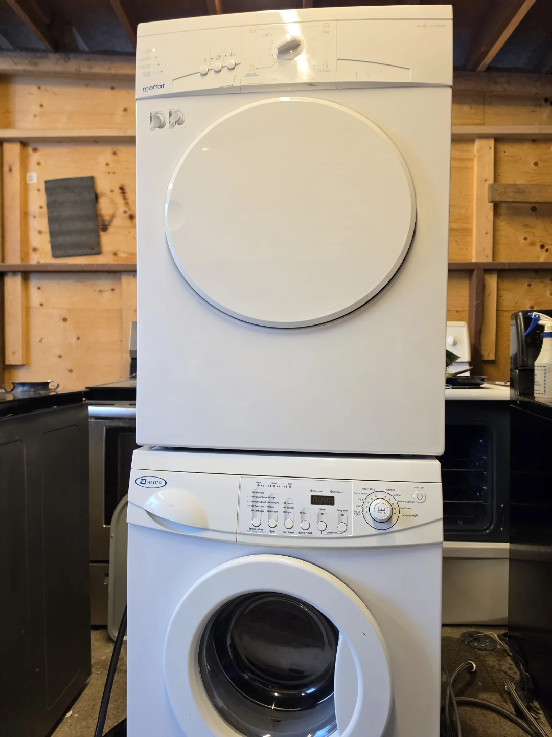 Compact Maytag Washer & Moffat Dryer Set