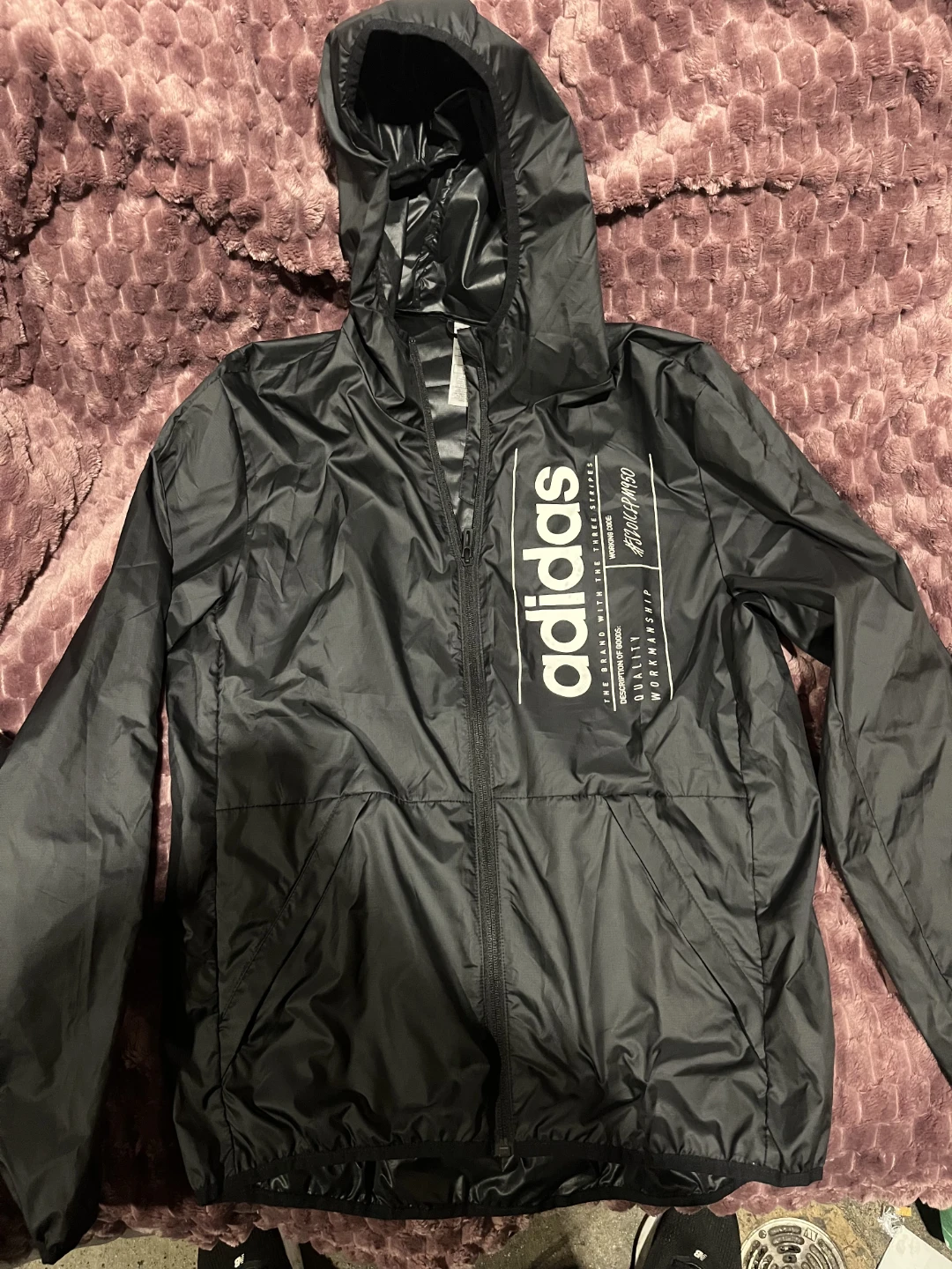 Adidas Black Windbreaker Small men's