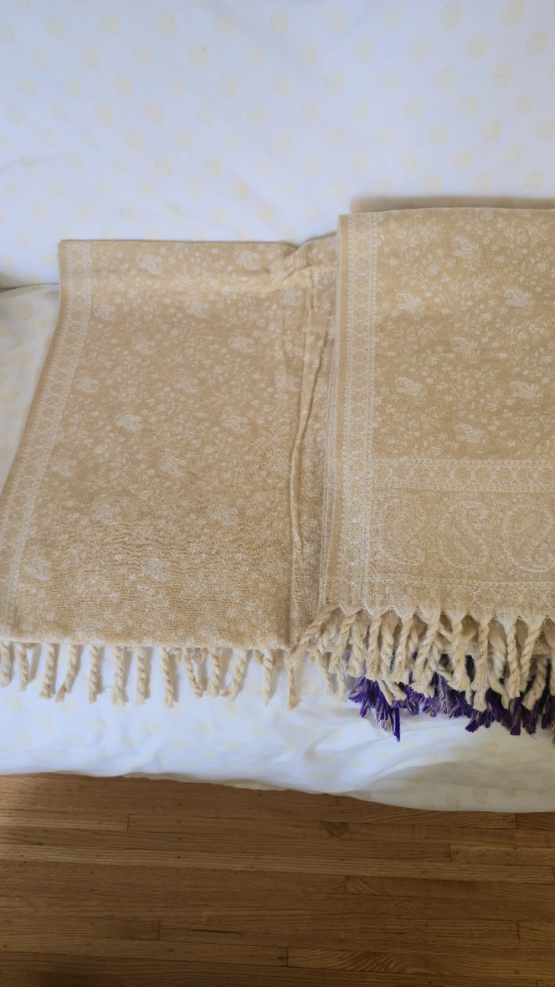 Woolen Pattern Reversible Shawl Set big size - photo 2