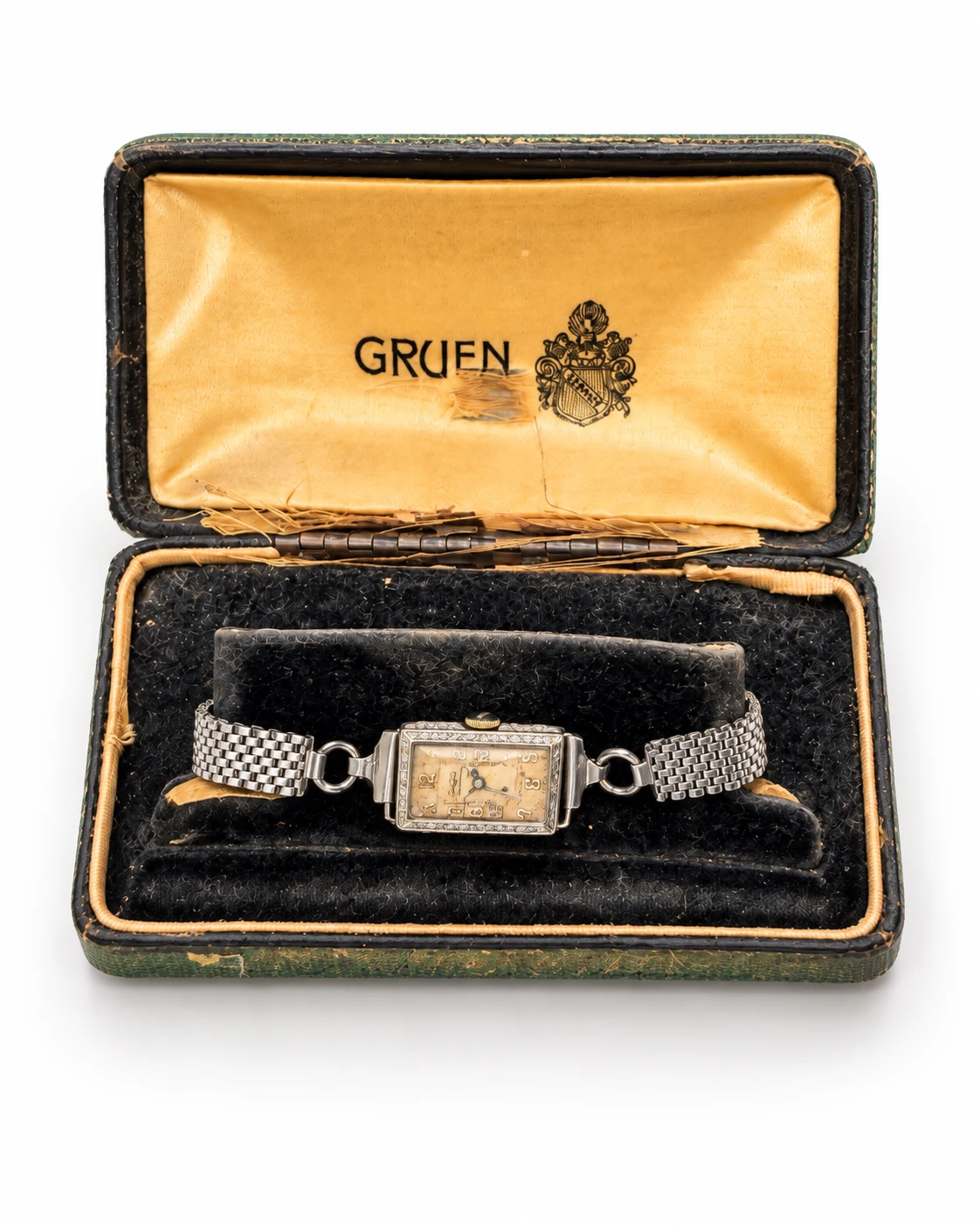 1933 Gruen Precision 14K White Gold Watch | Box & Receipt - photo 4